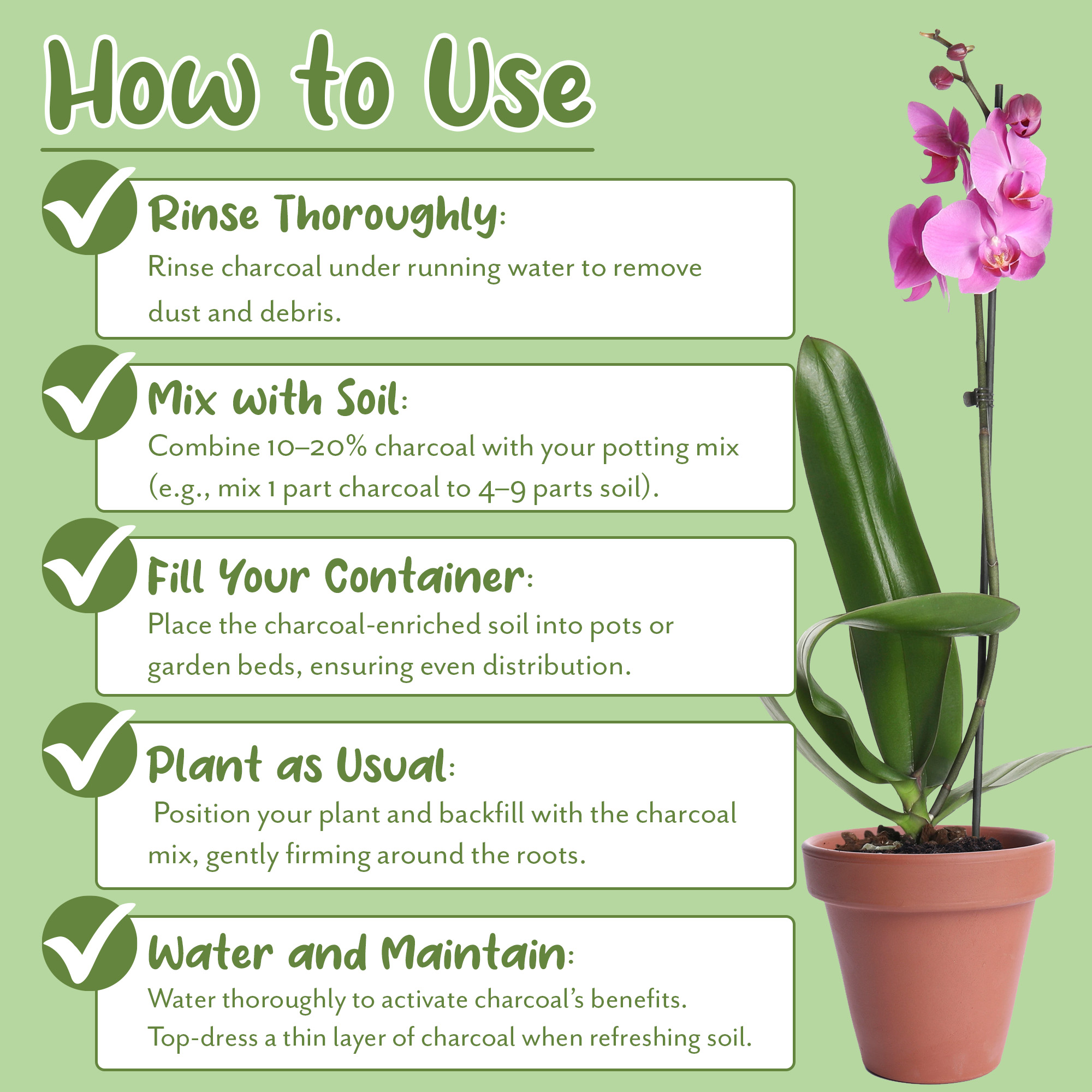 Horticultural Charcoal Plant Hardwood Soil Amendment Orchid Terrarium & Garden - Picture 14 of 24