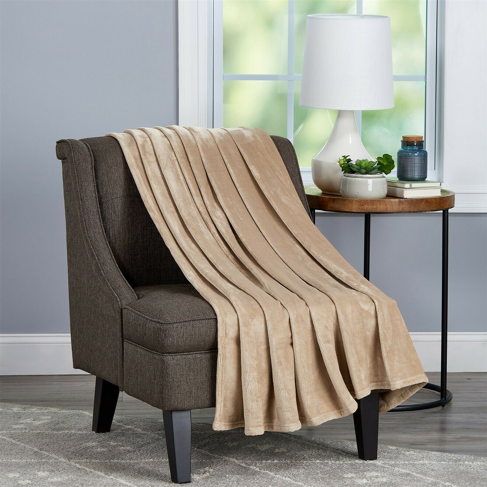 70" x 60" Throw Blanket Fuzzy Soft Oversized Throw Couch Chair Blanket Luxury - Picture 11 of 17