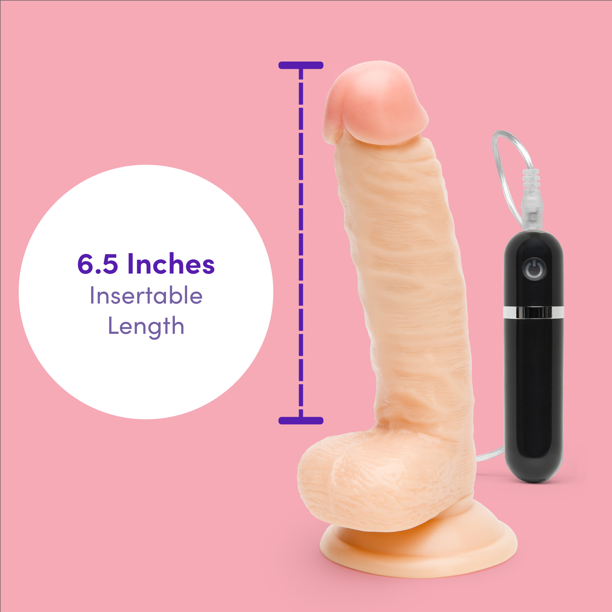 Lovehoney Realistic Dildo Vibrator with Suction Cup - Lifelike Lover Classic - Picture 21 of 26
