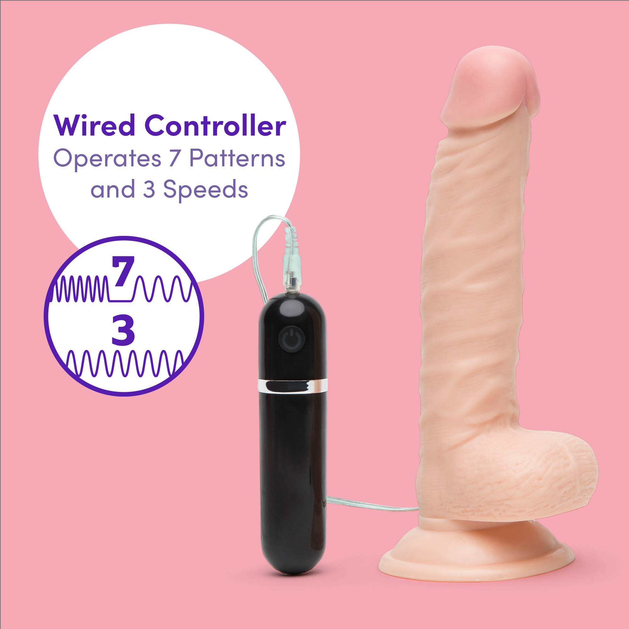 Lovehoney Realistic Dildo Vibrator with Suction Cup - Lifelike Lover Classic - Picture 22 of 26