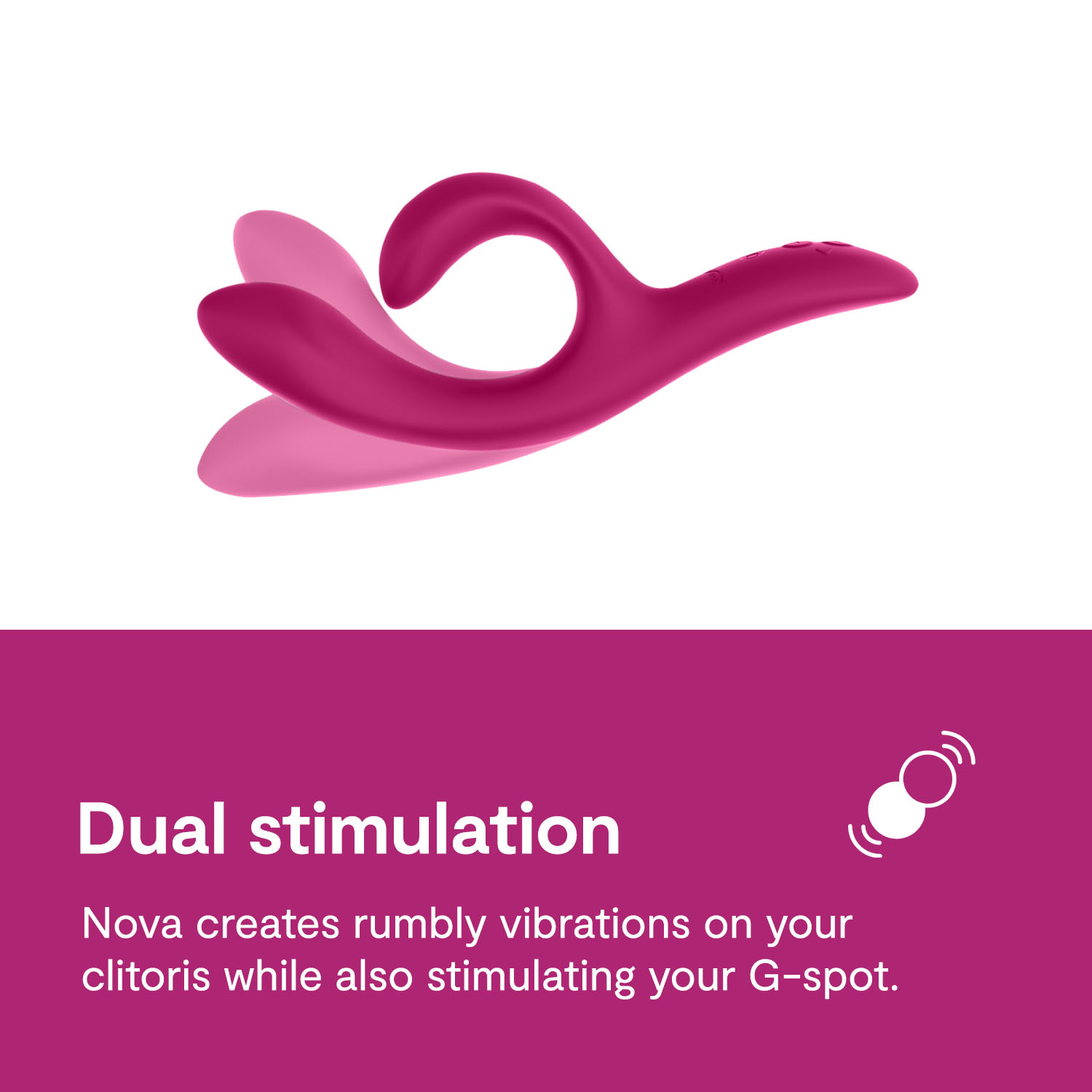 We-Vibe Nova 2 Rabbit Vibrator Sex Toy - G-Spot & Clit Stimulator App Controlled - Picture 12 of 18