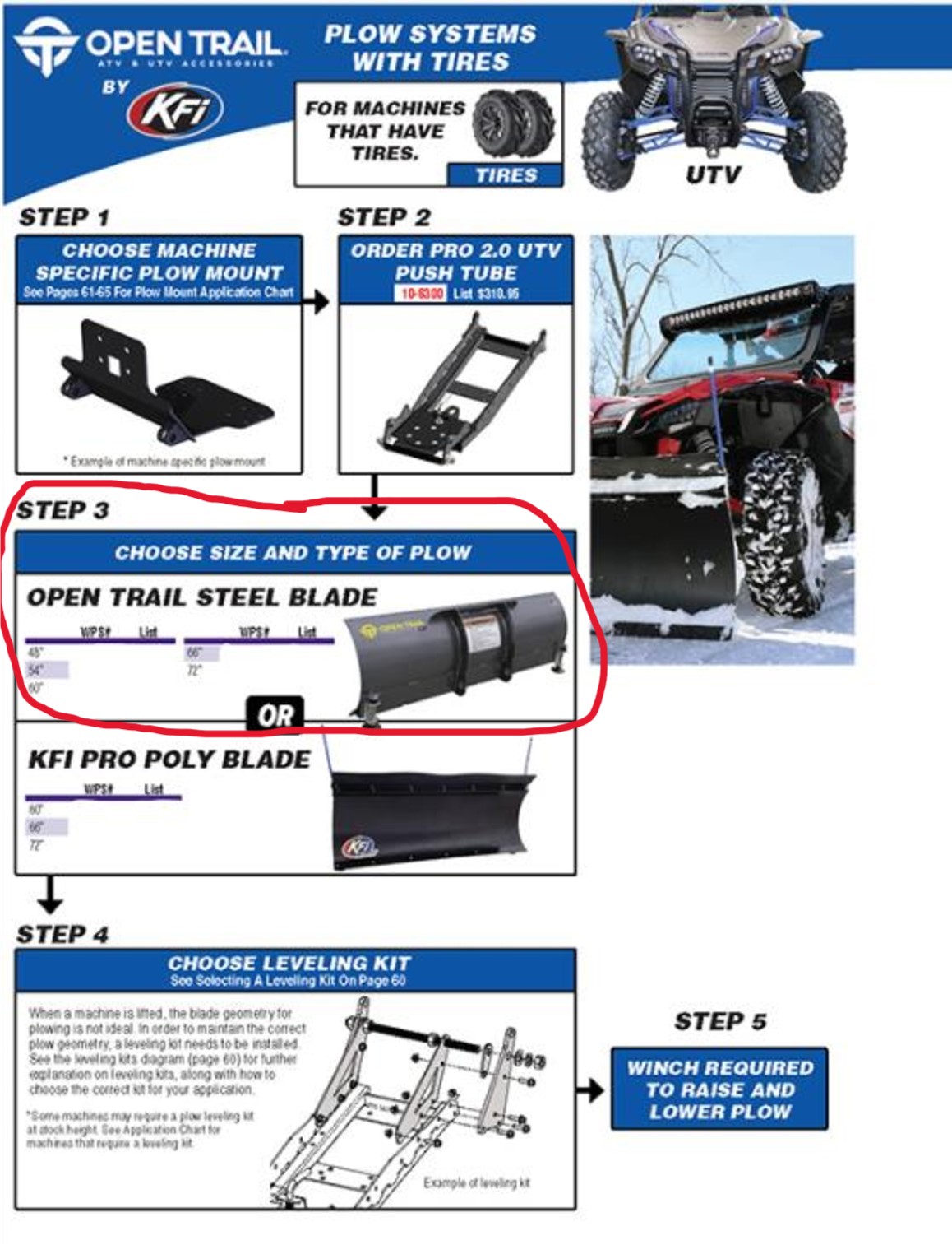 Open Trail Straight Blade 60"