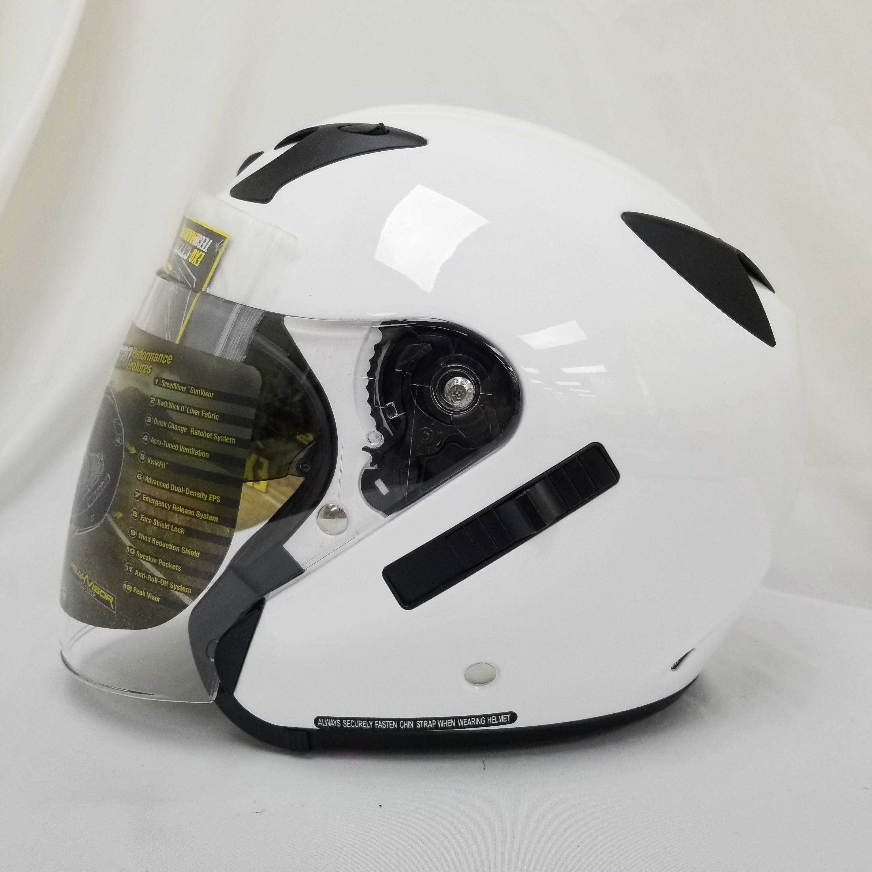 Scorpion Exo-Ct220 Open-Face Helmet Gloss White Xs