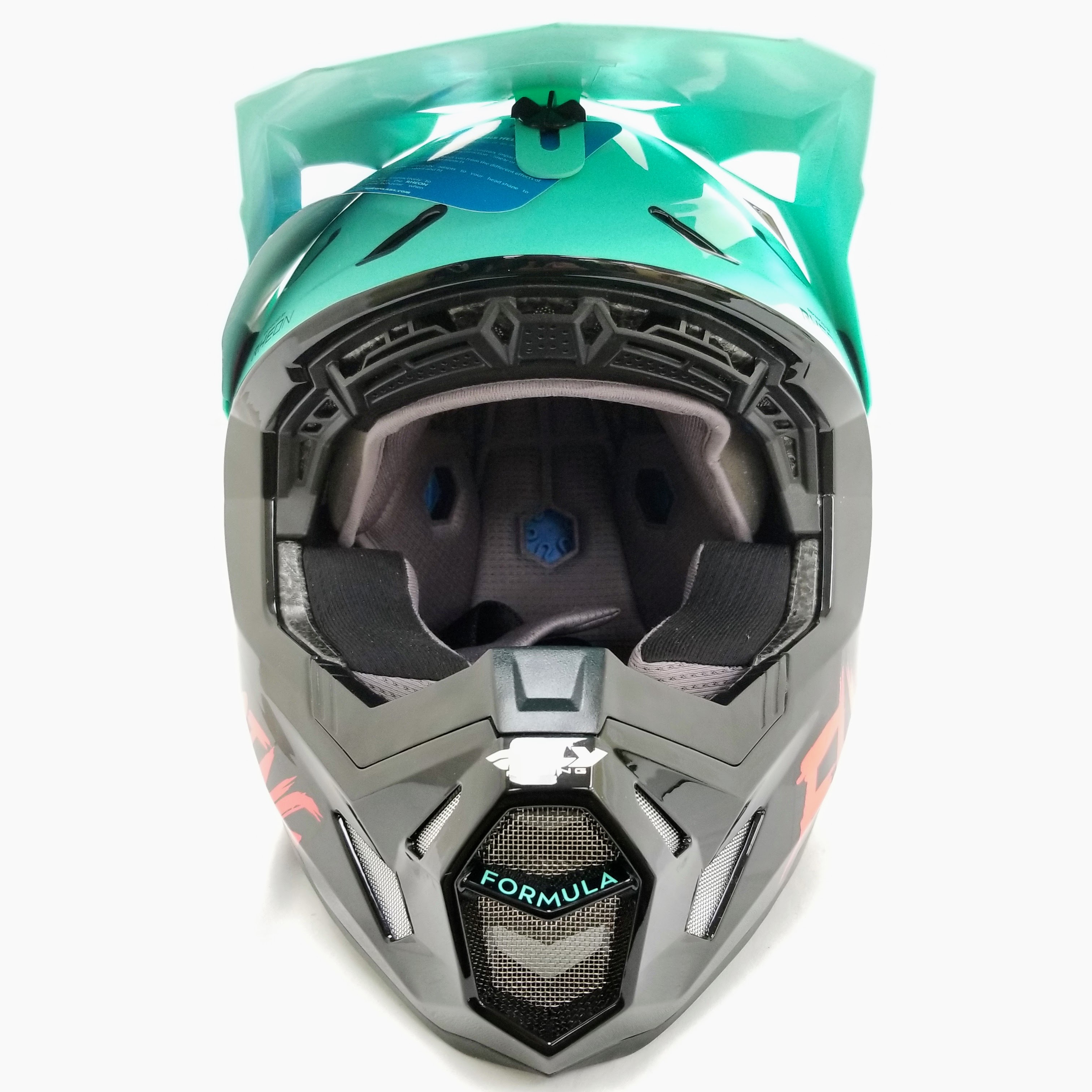 Fly Racing 2023 Adult Formula CP Helmet (Black/Mint/Red, Medium)