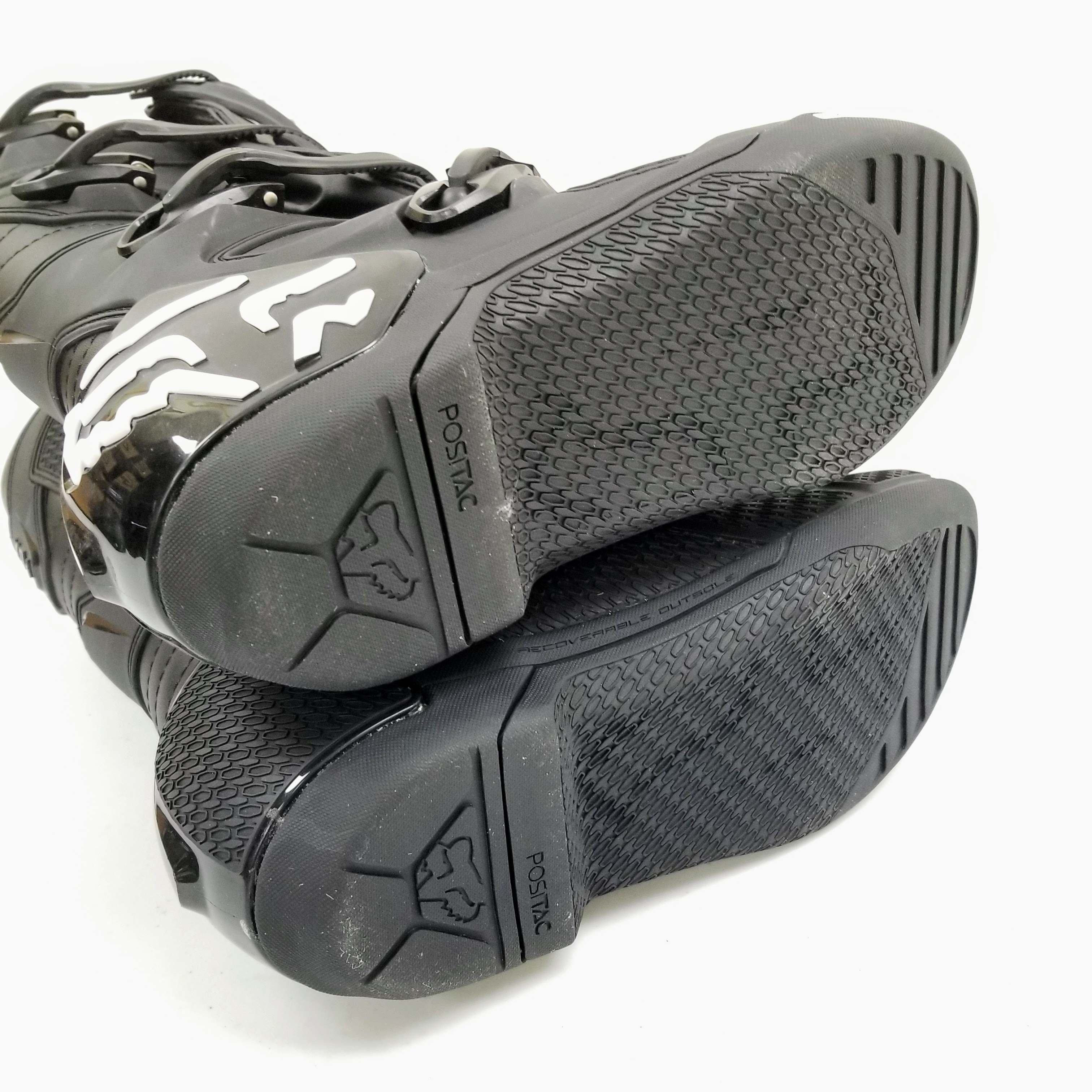 Fox Racing Youth Comp Boots Size 8, Black