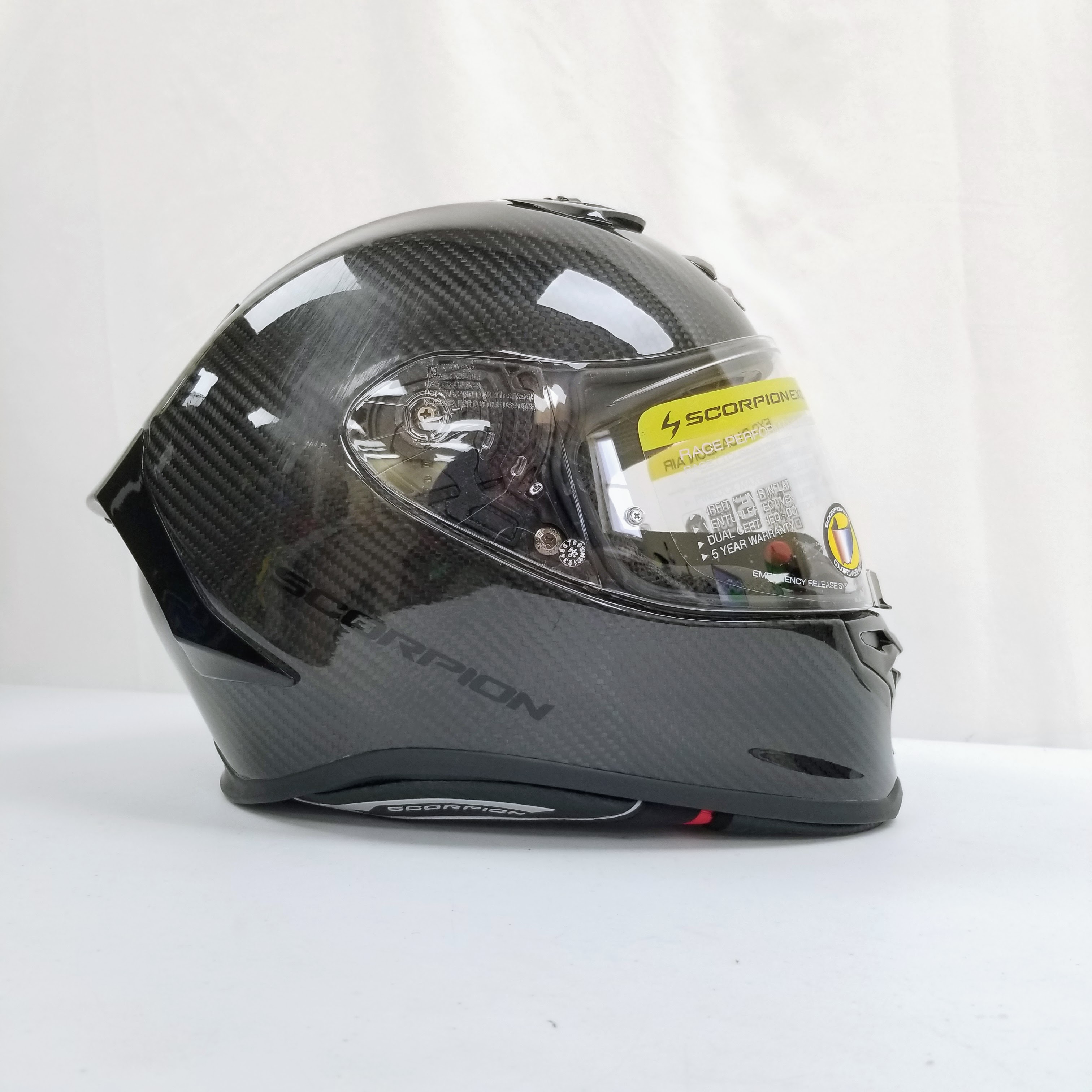 Scorpion Exo-R1 Air Full Face Helmet (Carbon Gloss Black, X-Small)
