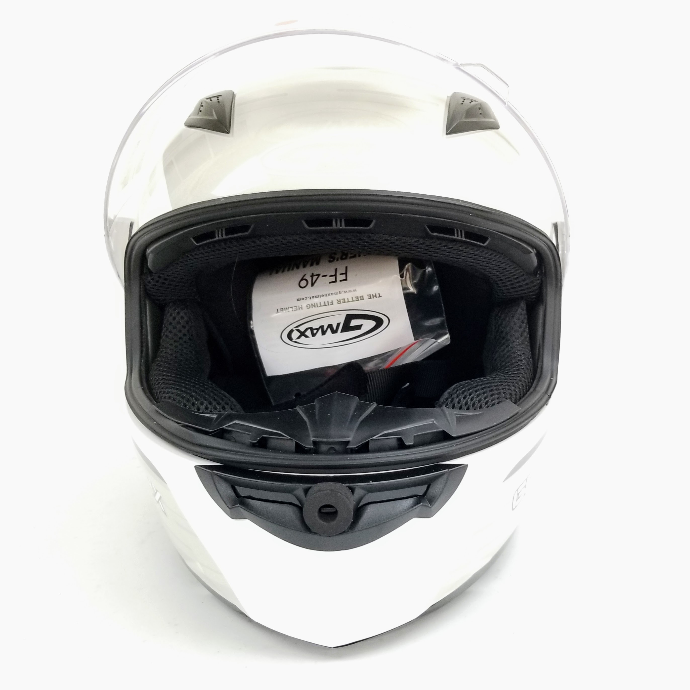 GMAX FF-49 Full-Face Street Helmet (White/Grey, X-Large)