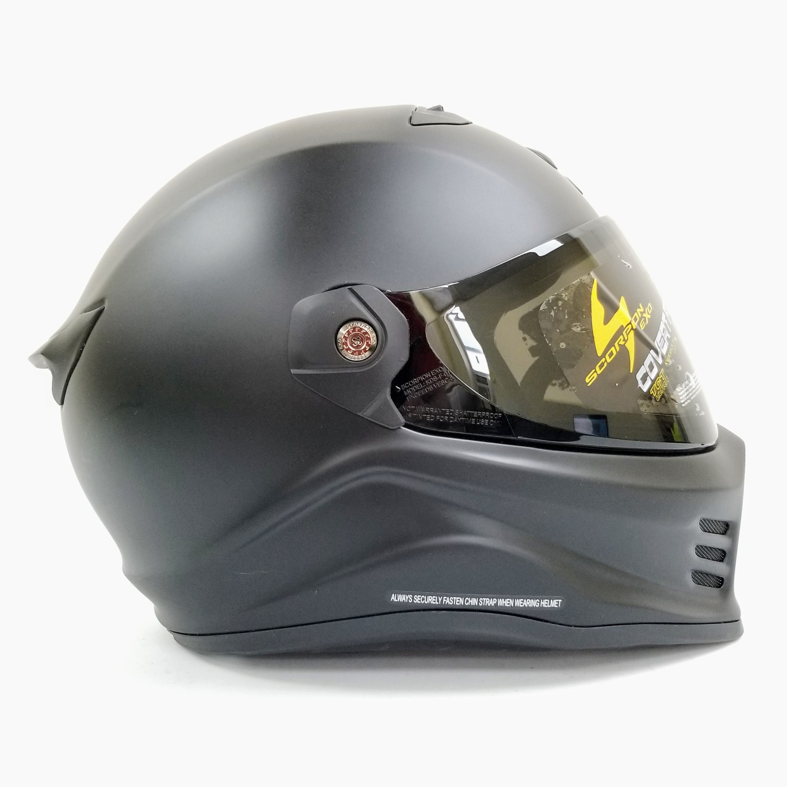Scorpion Covert Fx Full Face Helmet (Matte Black, Large)