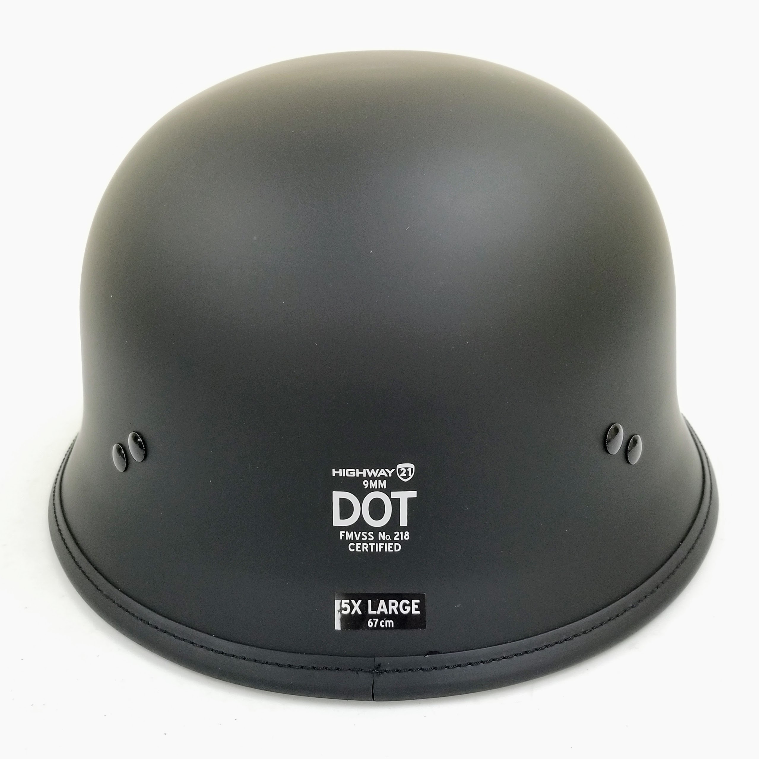 9MM GERMAN BEANIE HELMET MATTE BLACK 5X