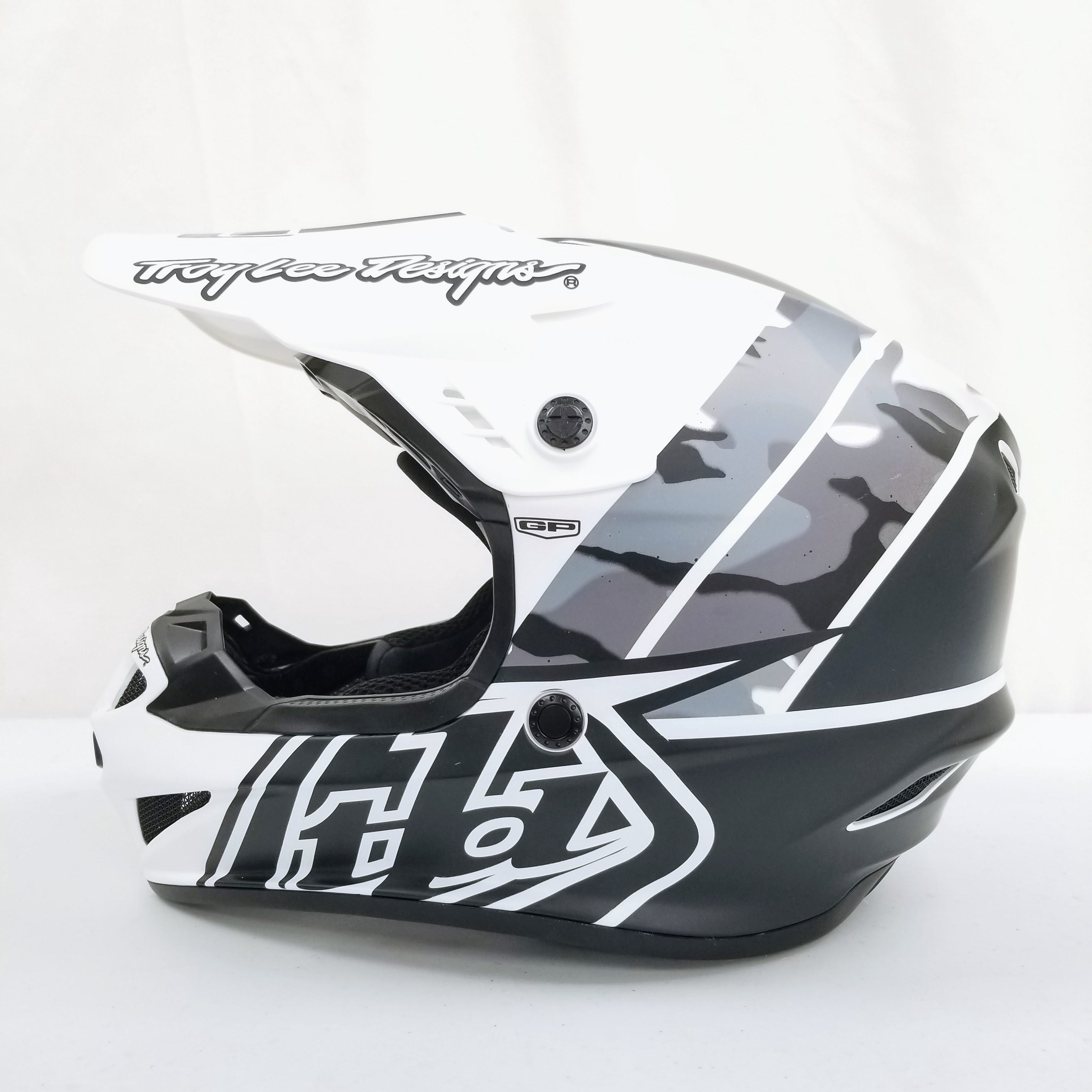 Troy Lee Designs GP Nova Camo Youth Helmet MEDIUM Black, White, Crey