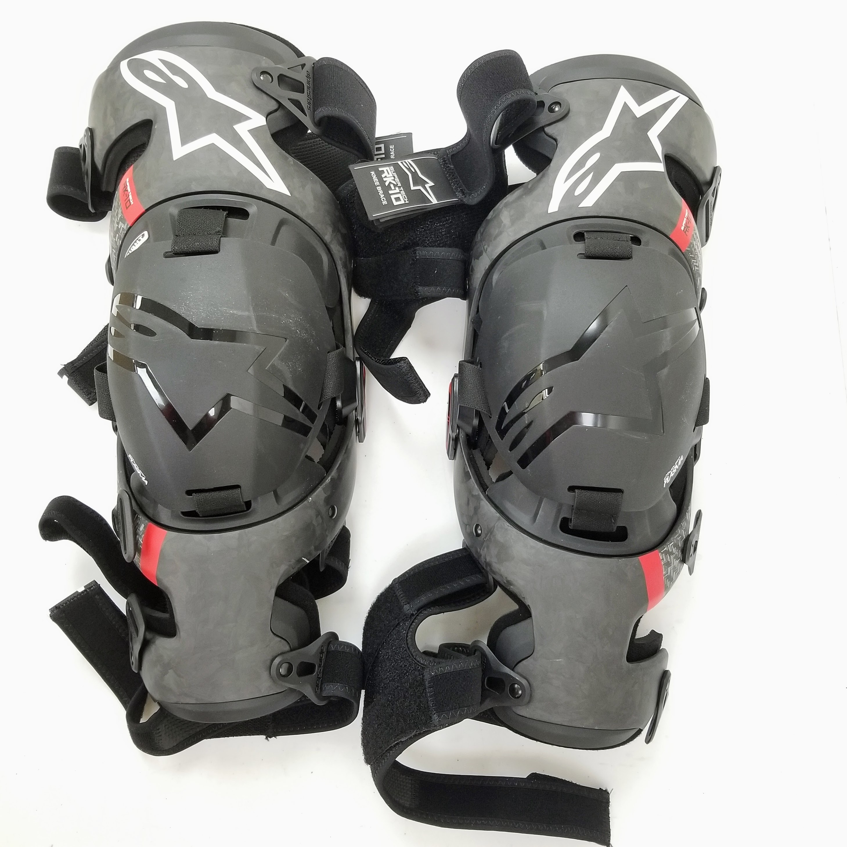 Alpinestars Supertech RK-10 Plasma Knee Brace (Black/Red, Medium)