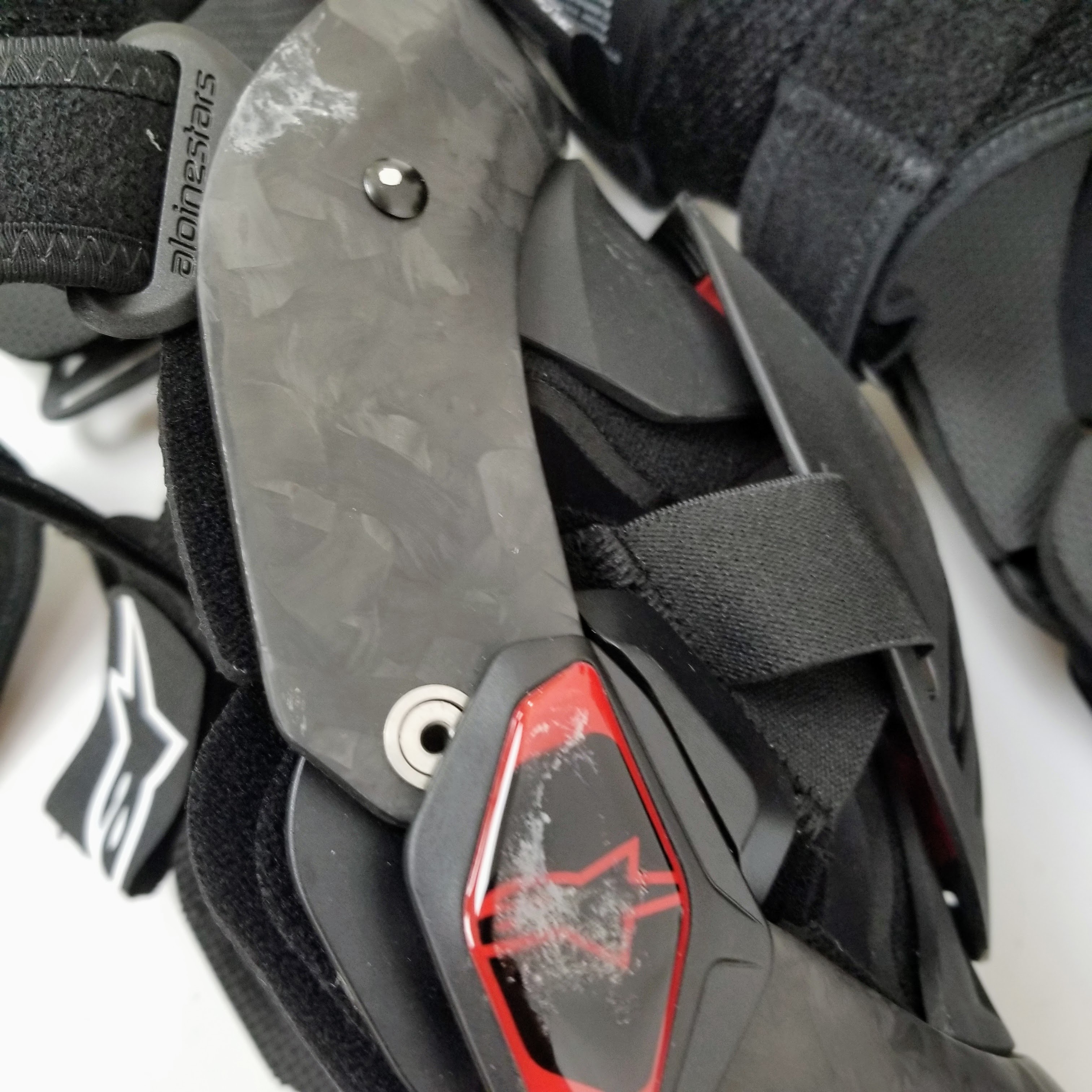 Alpinestars Supertech RK-10 Plasma Knee Brace (Black/Red, Medium)