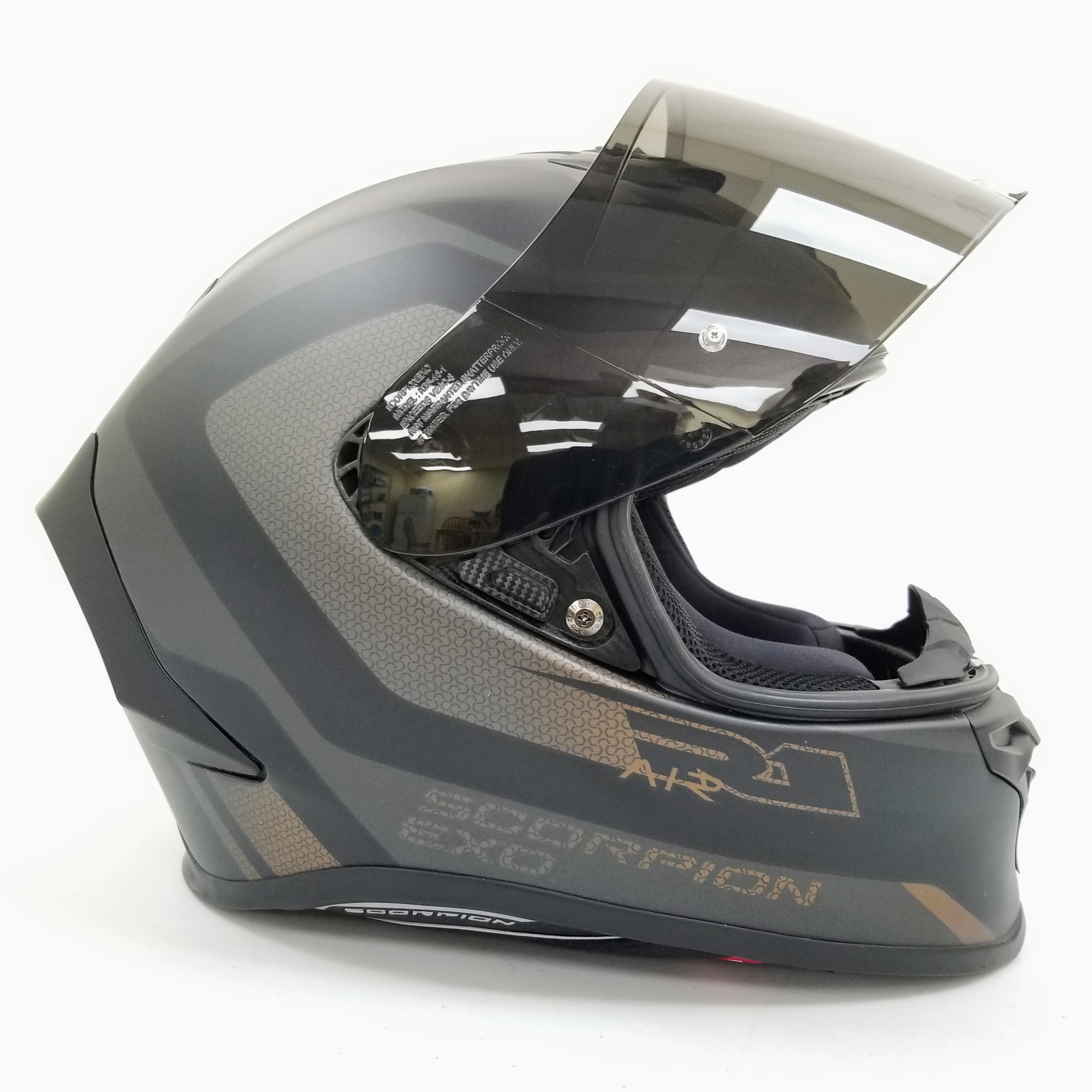 Scorpion EXO-R1 Air Full Face Helmet Hive (Gold/Black, Medium)