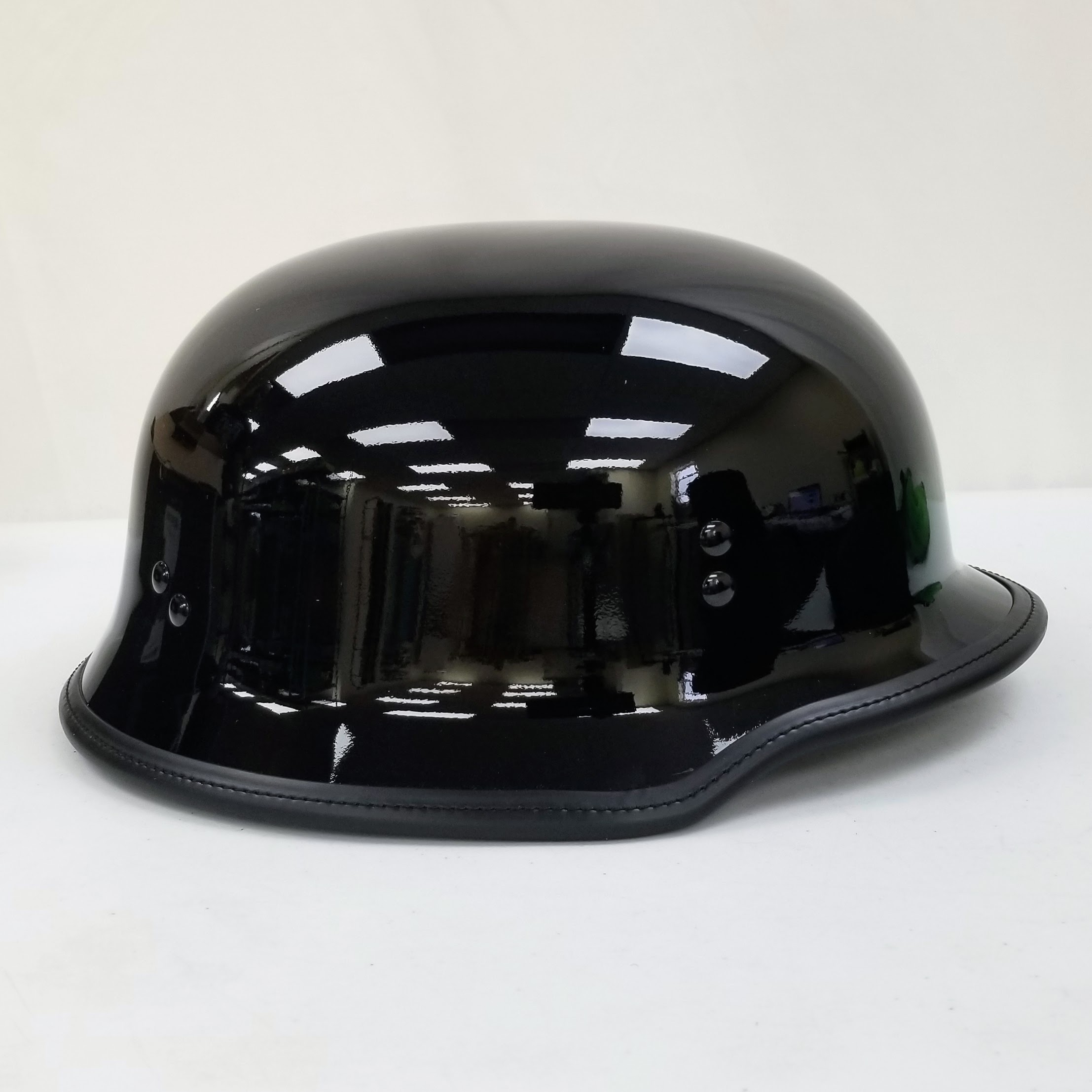 9MM GERMAN BEANIE HELMET GLOSS BLACK 3X