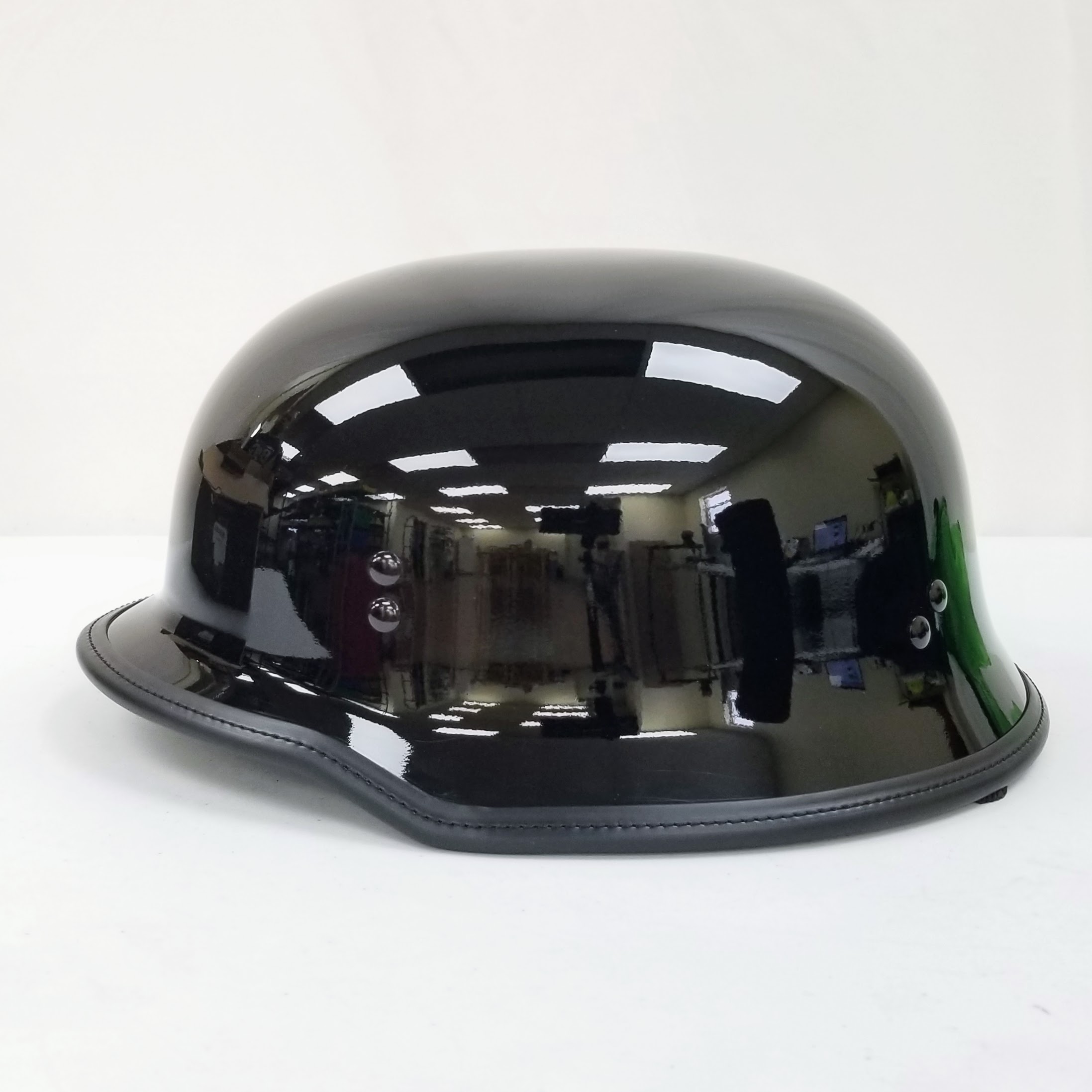9MM GERMAN BEANIE HELMET GLOSS BLACK 3X