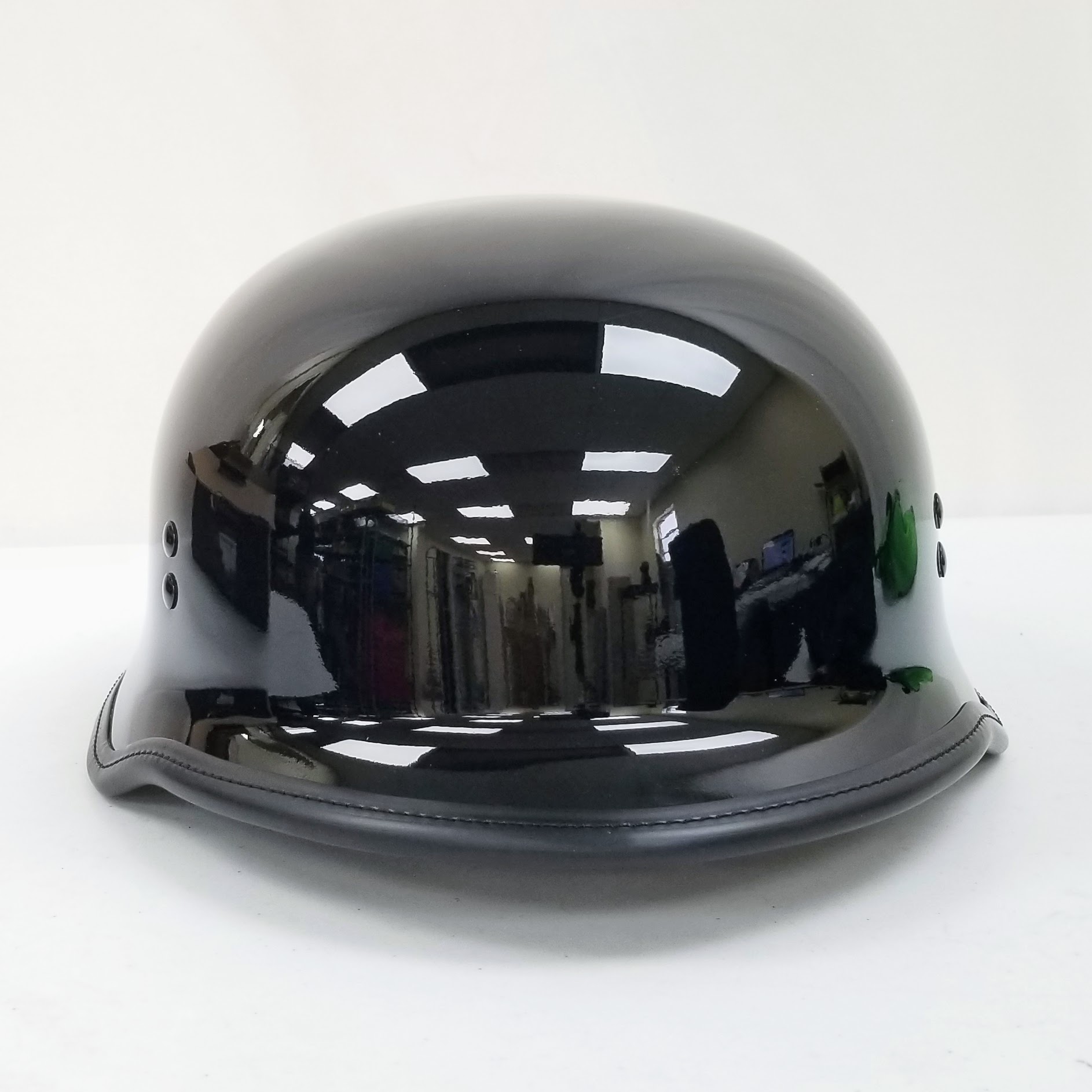 9MM GERMAN BEANIE HELMET GLOSS BLACK 3X