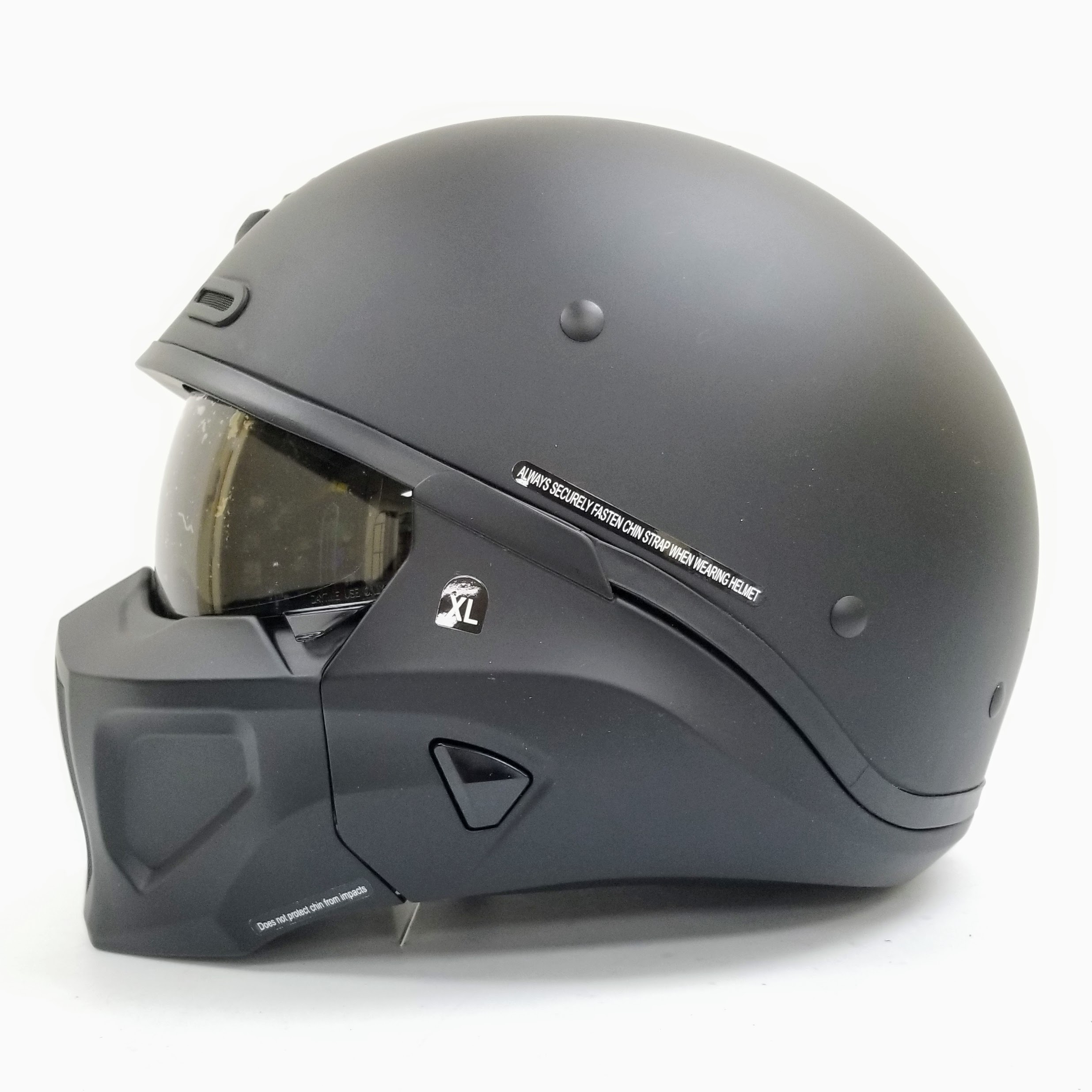 ScorpionEXO Covert X Open Face Half Shell 3/4 Helmet (Matte Black, X-Large)