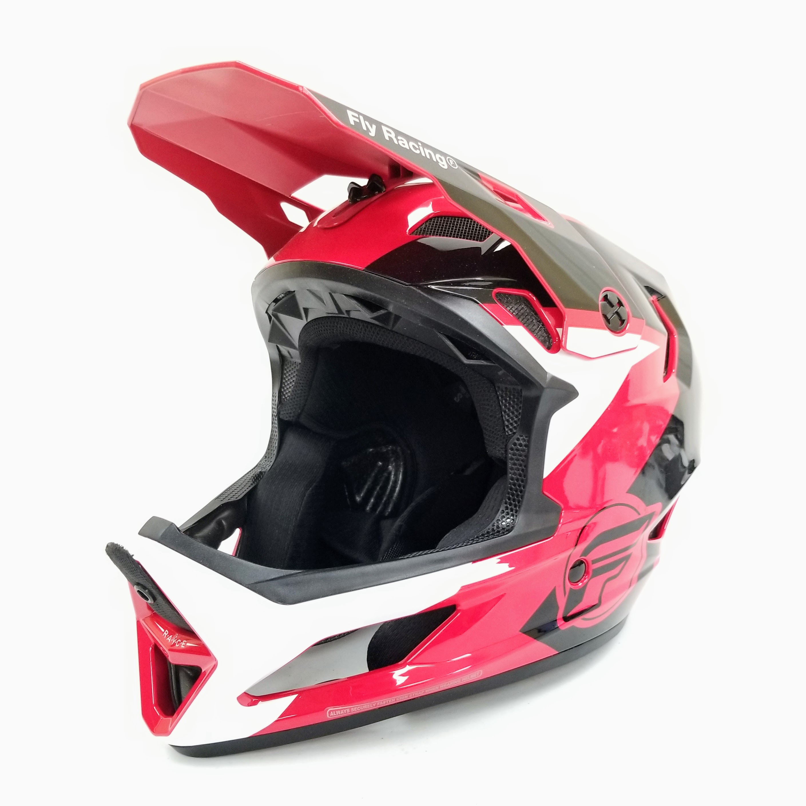 Fly Racing Rayce MTB/BMX Bicycle Helmet (Red/Black/White, Small)