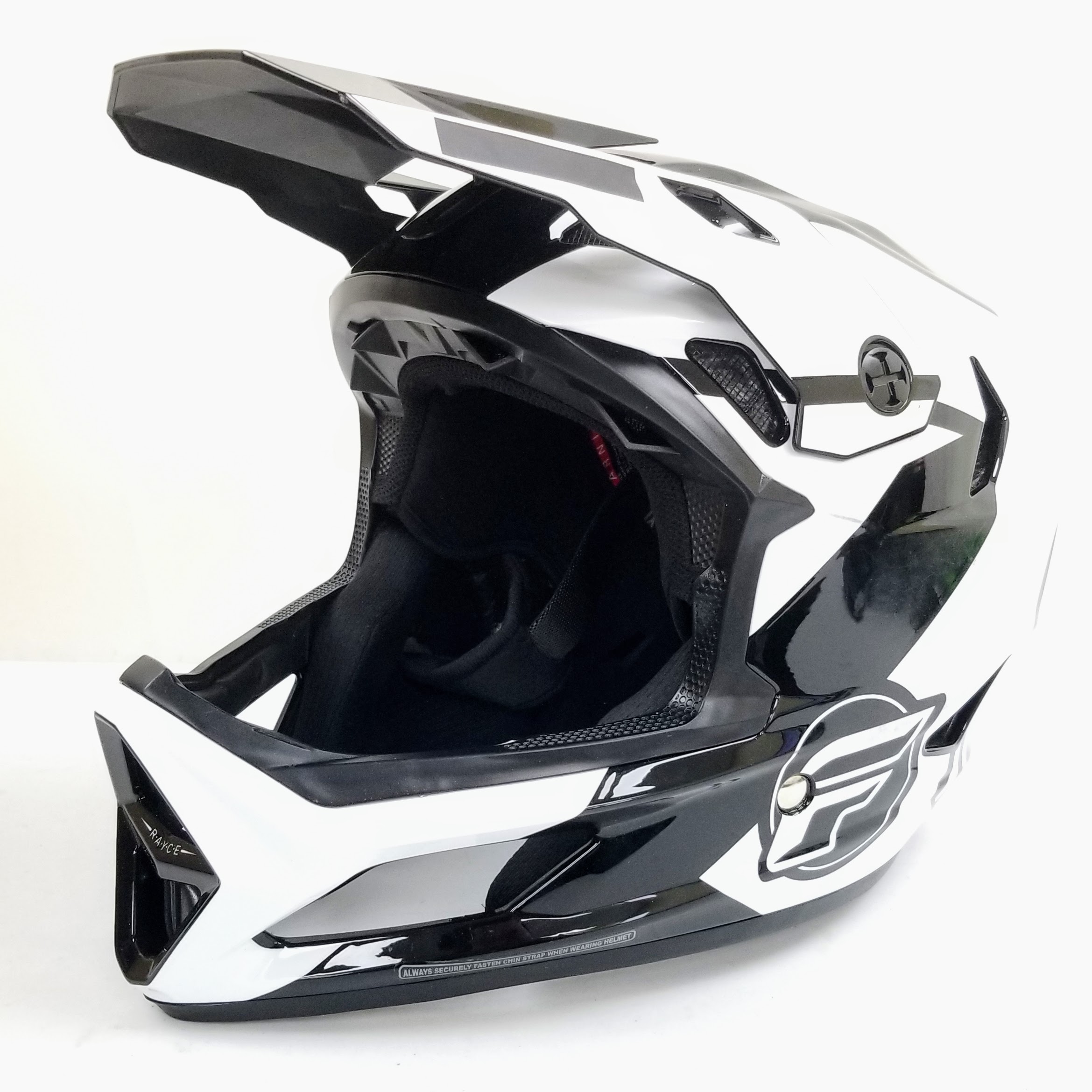 Fly Racing Rayce MTB/BMX Bicycle Helmet (Black/White/Grey, X-Large)