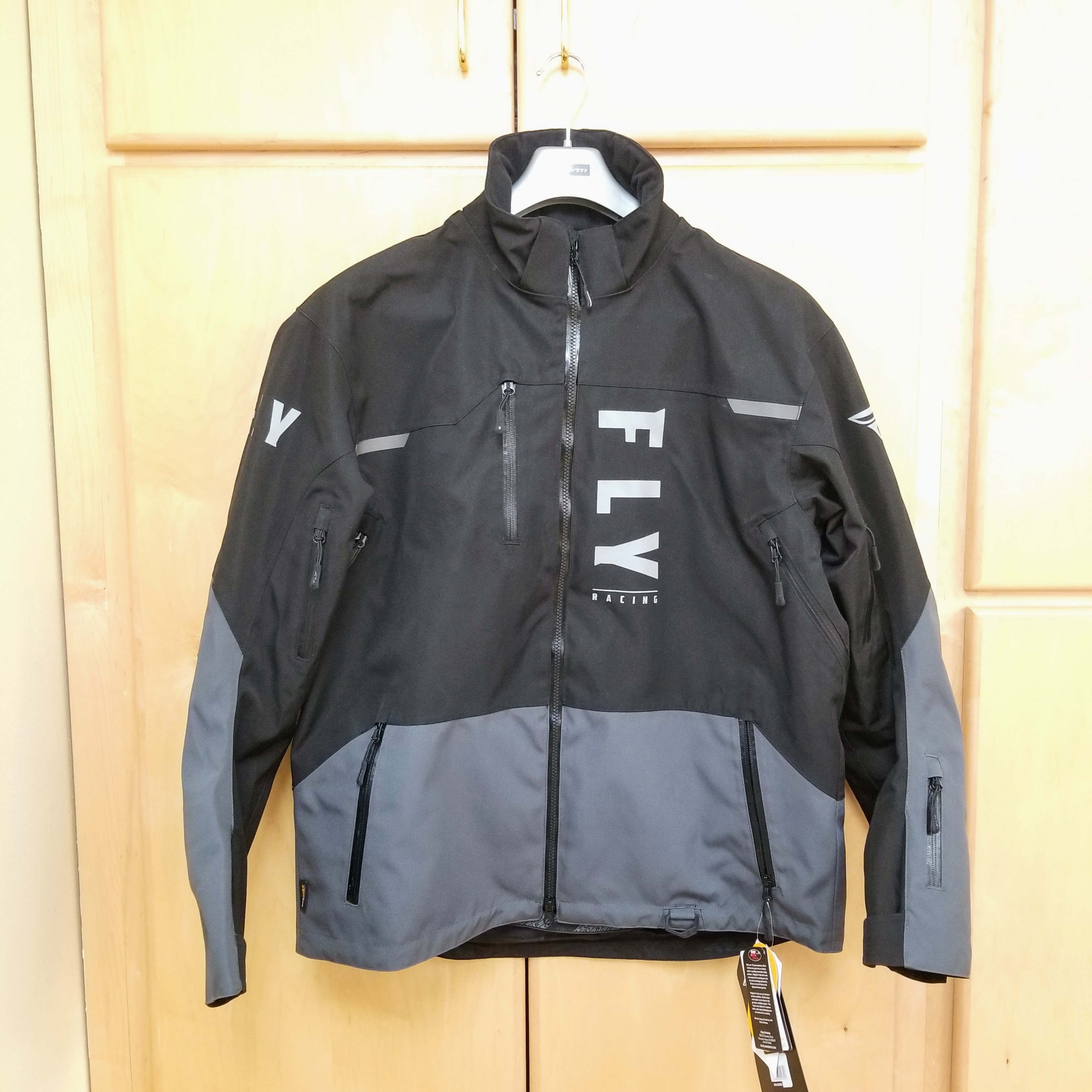 Fly Racing Carbon Snow Jacket Mens Waterproof Snowmobile Ski Snowboard Shell