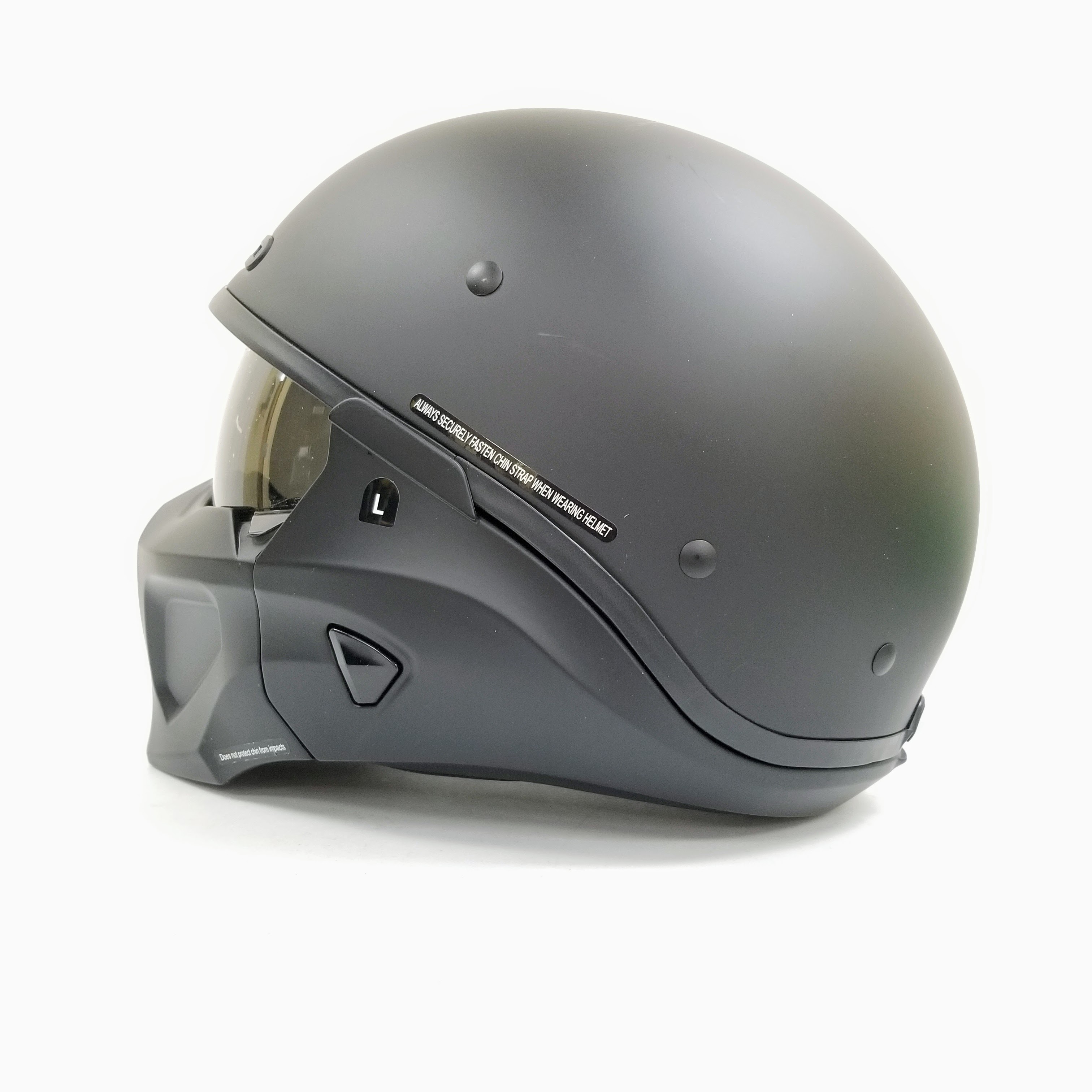 ScorpionEXO Covert X Open Face Half Shell 3/4 Helmet (Matte Black, Large)