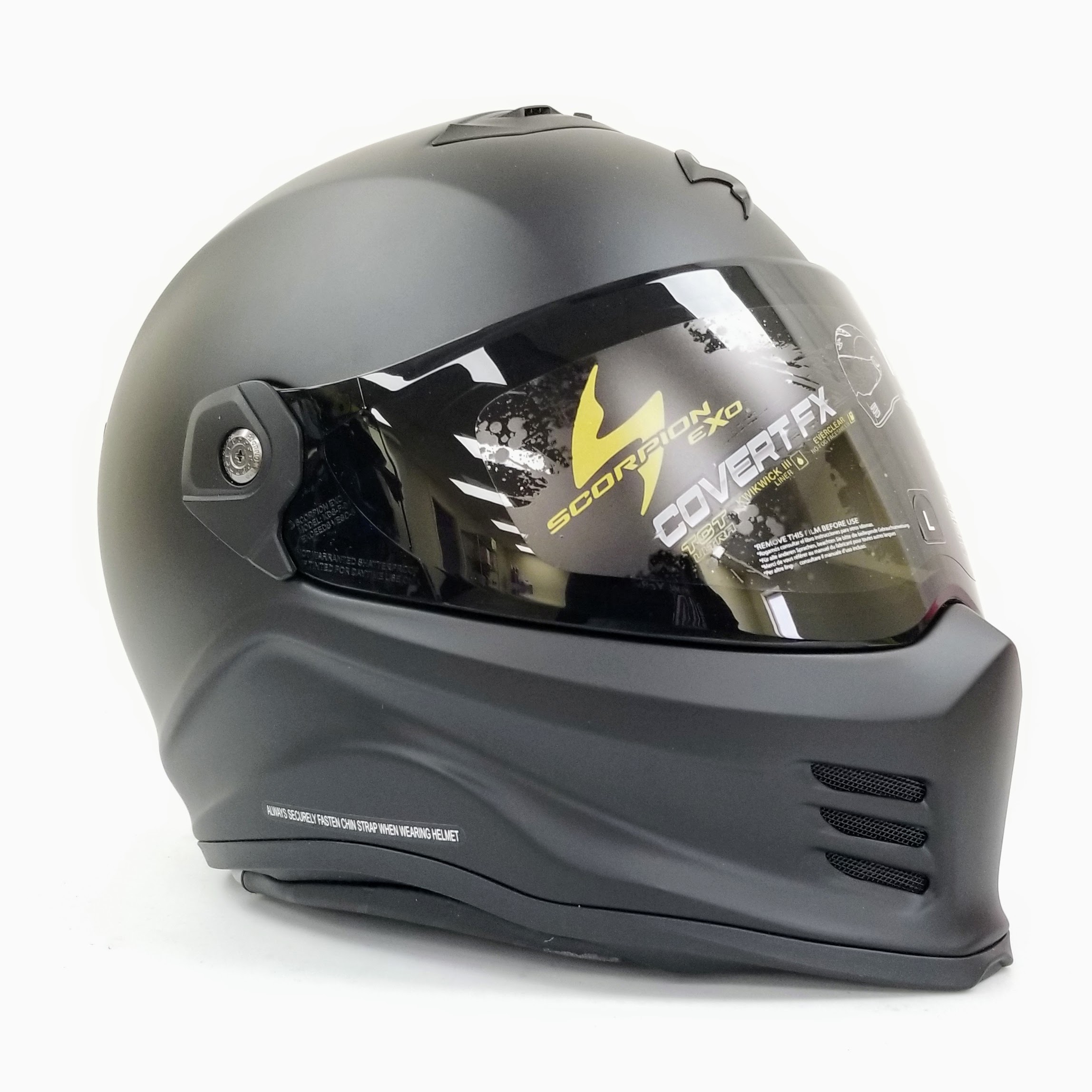 Scorpion Covert Fx Full Face Helmet (Matte Black, Large)