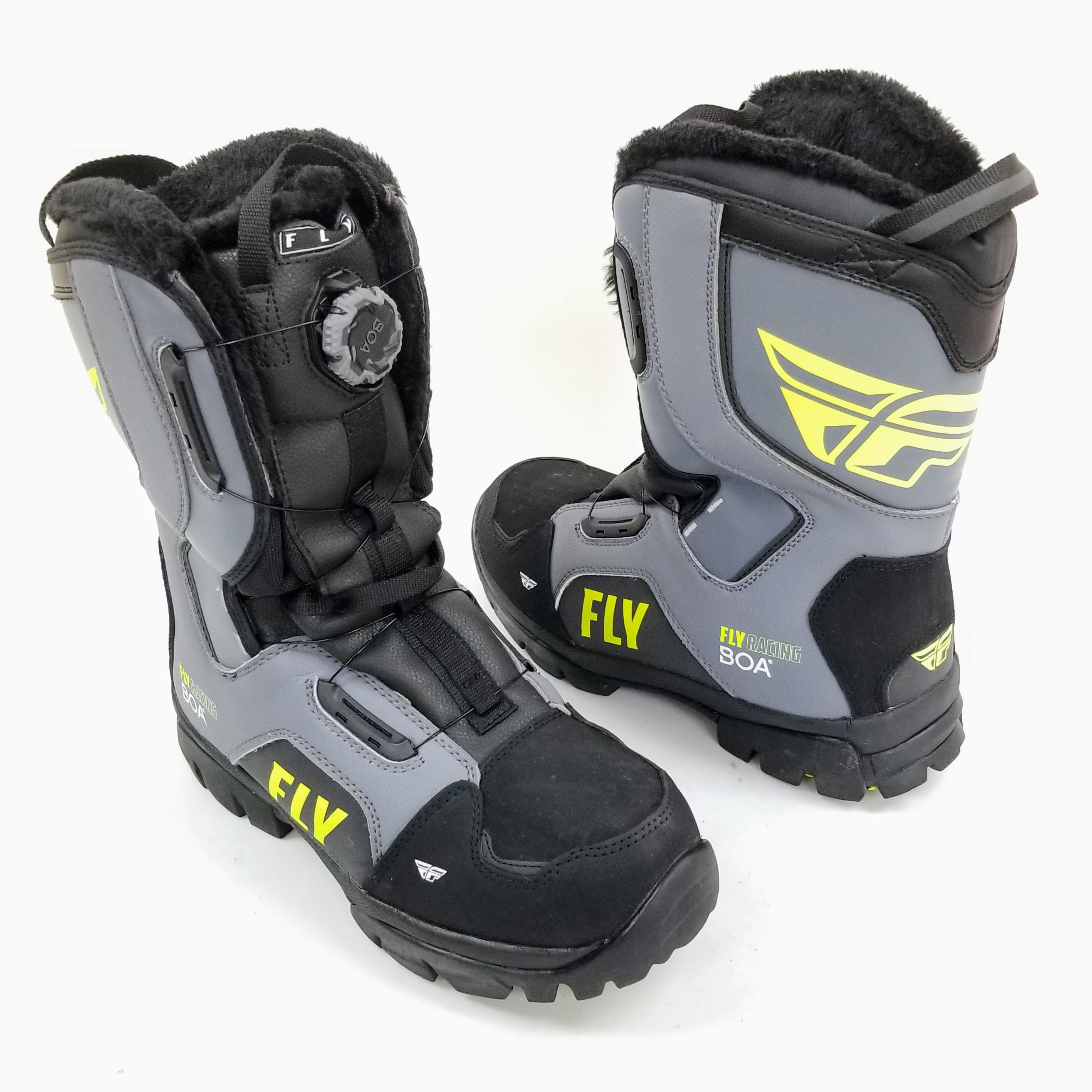 Fly Racing Marker BOA Snow Boot (Black/Grey/Hi-Vis, 11)