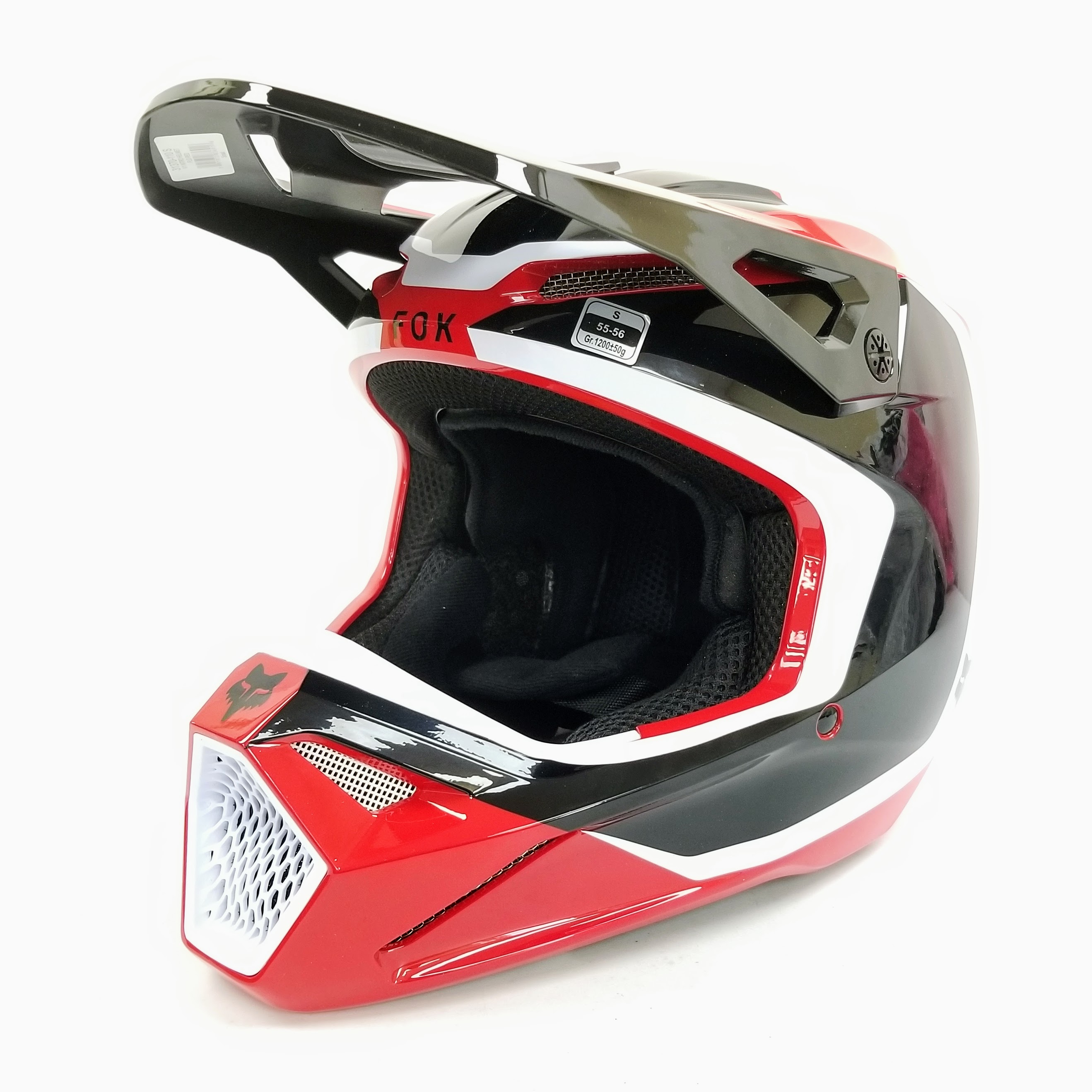 Fox Racing V1 Nitro Helmet (Fluorescent Red, Small)
