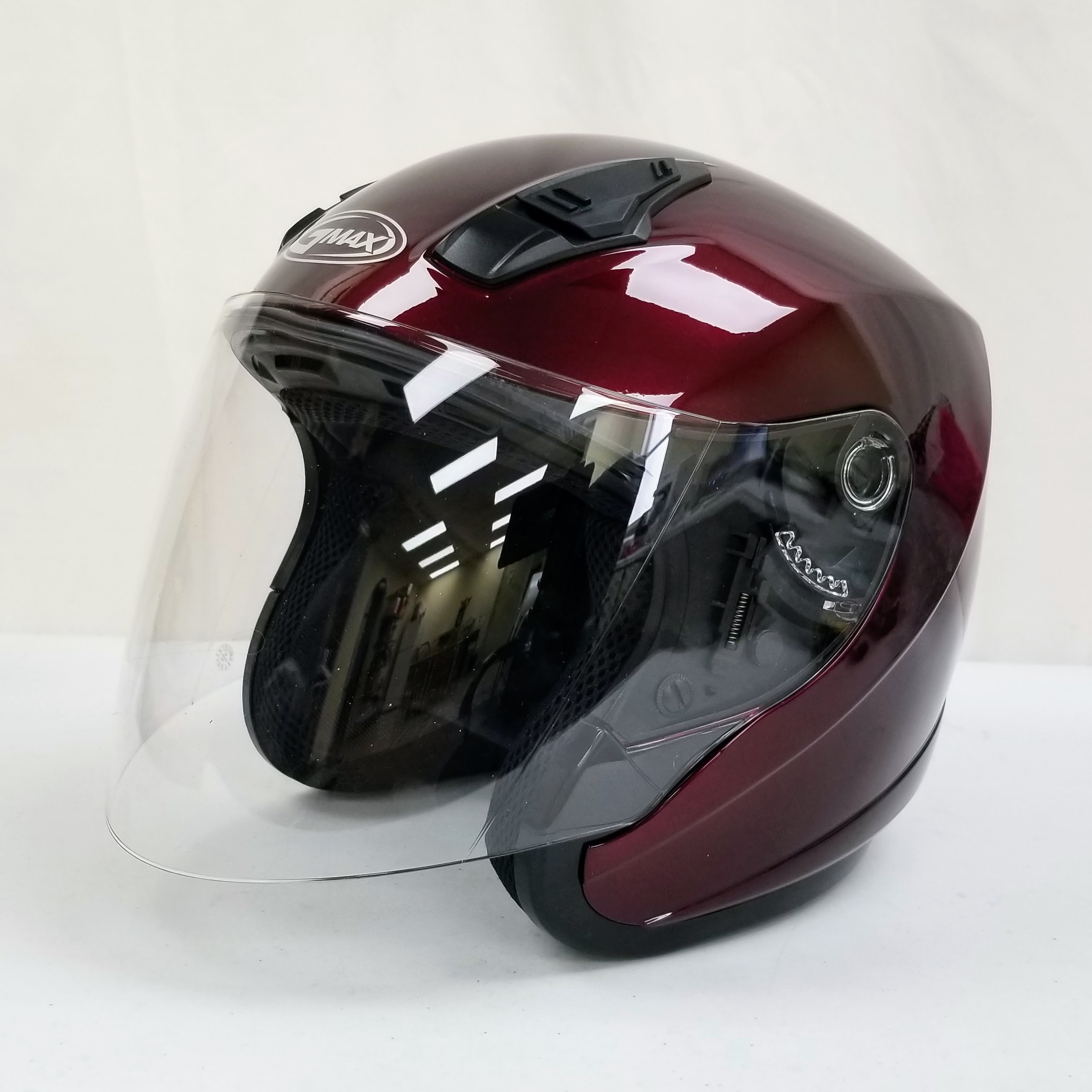 GMAX OF-17 Open-Face Street Helmet (Wine Red, Large)