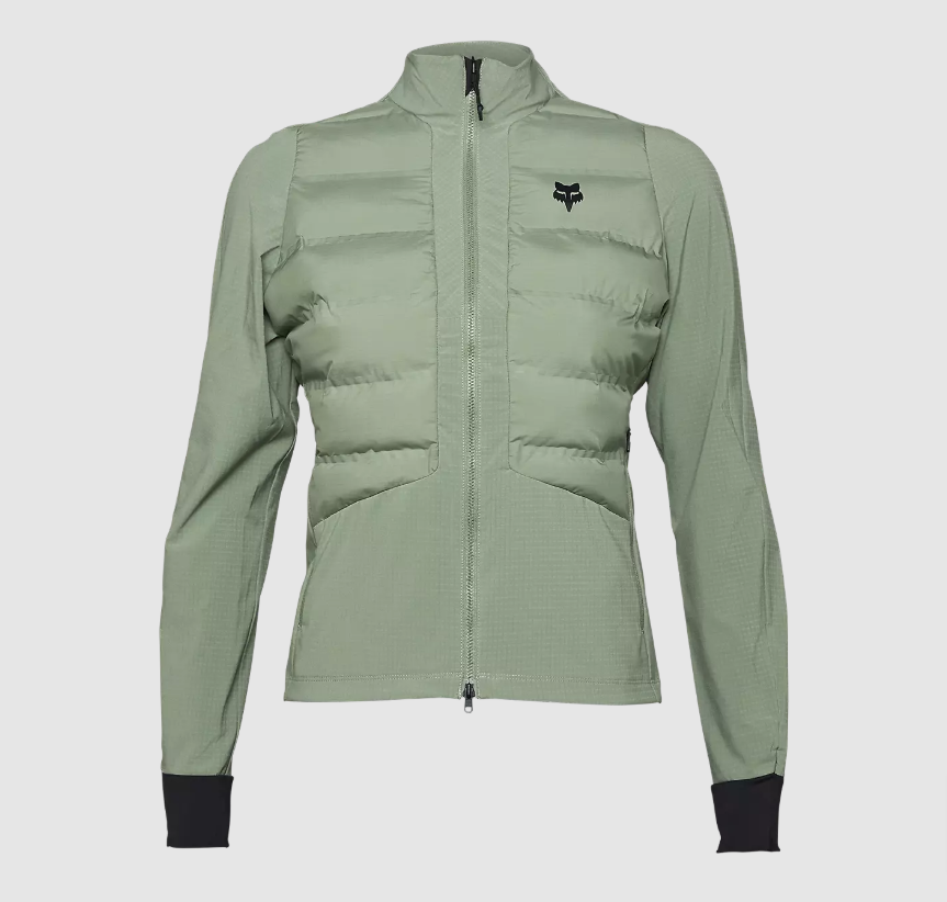 Fox Racing Womens Small Flexair Fire Hybrid Jacket, Moss Green