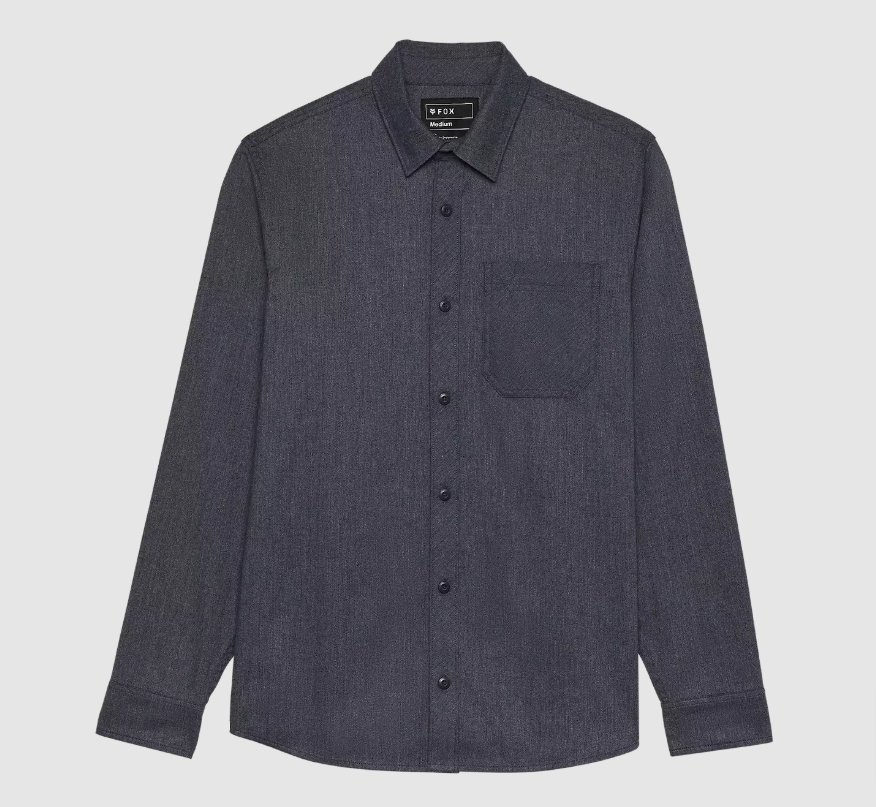 Fox Racing Level Up Medium Woven Long Sleeve Flannel Shirt, Midnight Blue