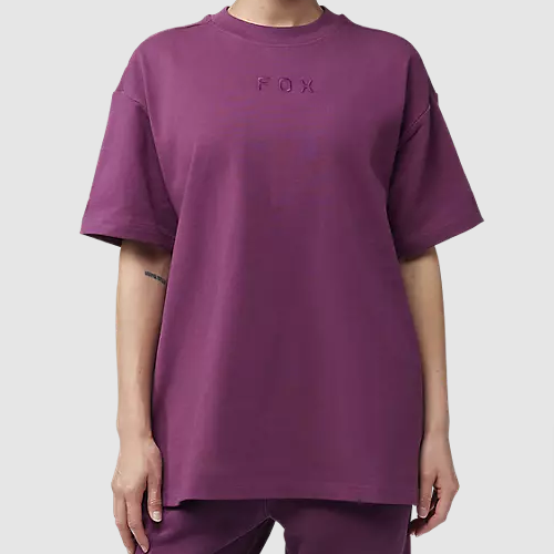 Fox Racing Womens Wordmark Premium Tee Size Medium, Sangria