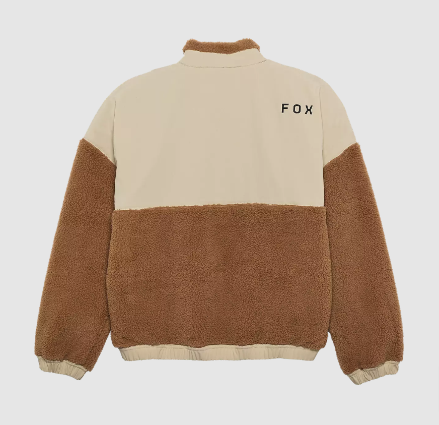 Fox Racing Womens Survivalist Sherpa Small Full Zip Jacket, Walnut Brown