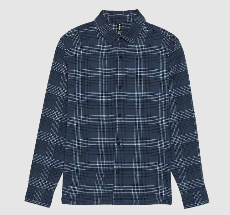 Fox Racing Womens Small Survivalist Stretch Flannel Shirt, Dark Vintage Blue