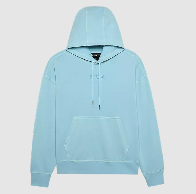 Fox Racing Wordmark Medium Oversized Pullover Hoodie, Light Blue