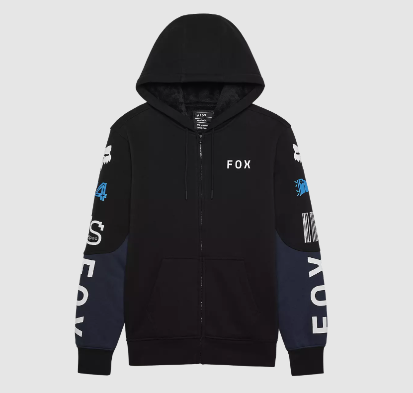 Fox Racing Medium RS Blocked Sasquatch Zip Hoodie, Black