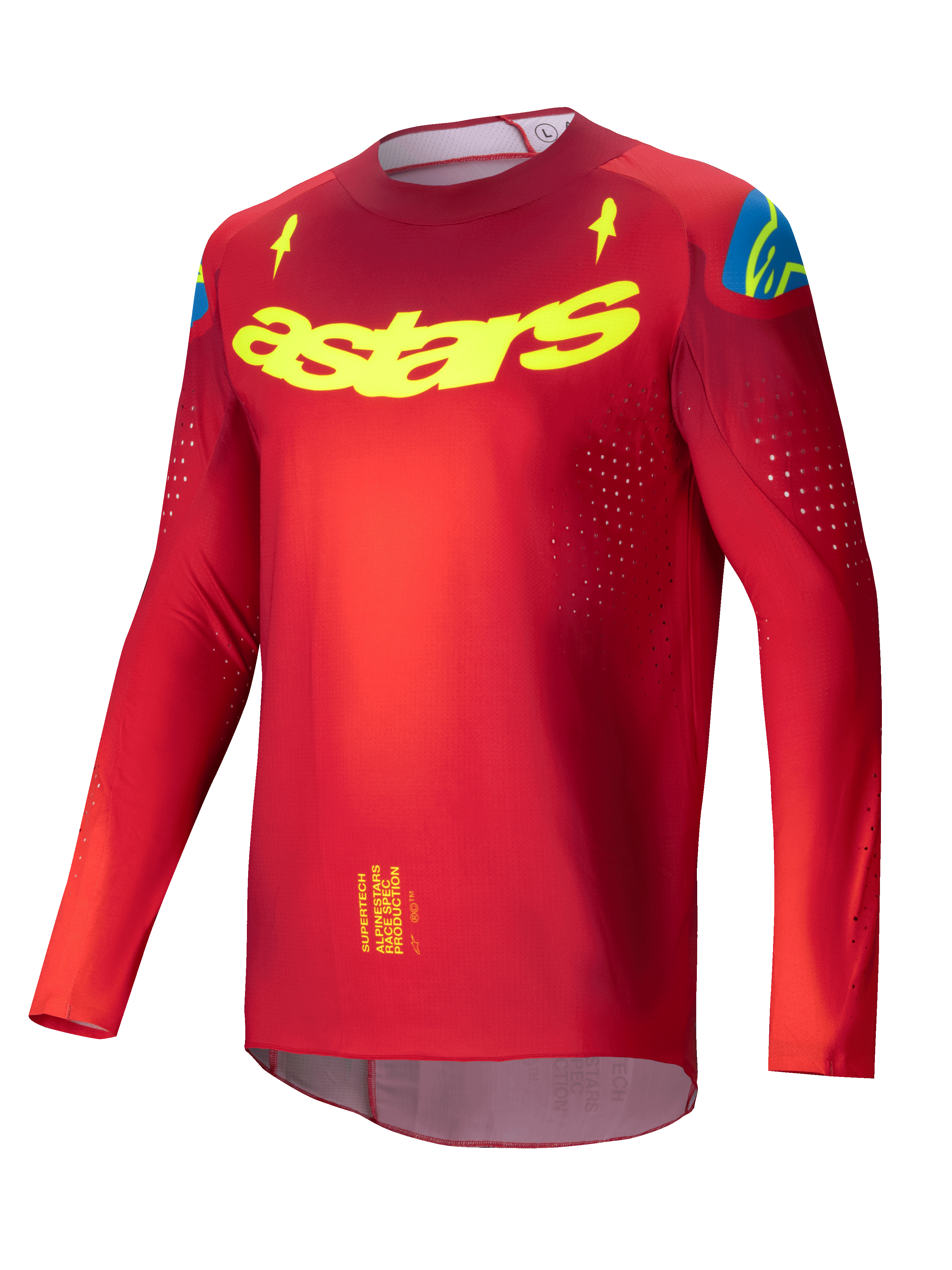Alpinestars Supertech Maker MX Jersey (Bright Red/Yellow Fluo, X-Large)