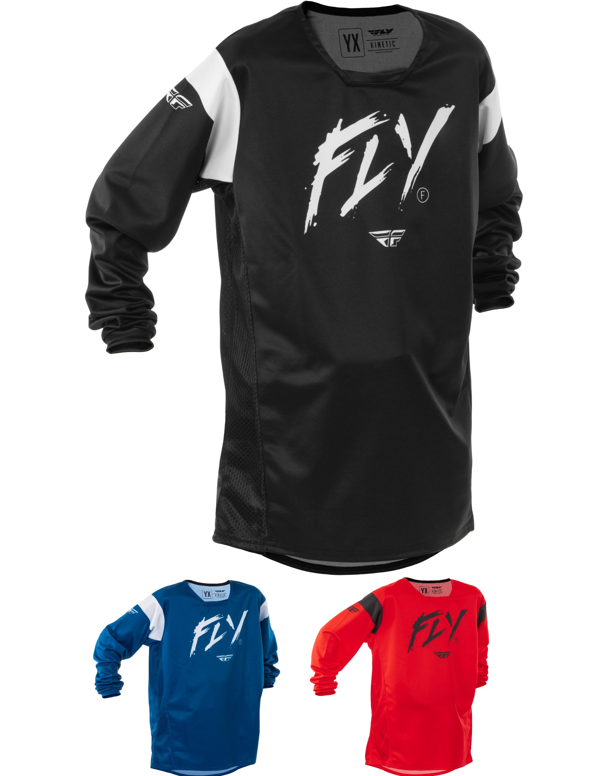Fly Racing Youth Kinetic Stoke MX ATV Off-Road Riding Jersey