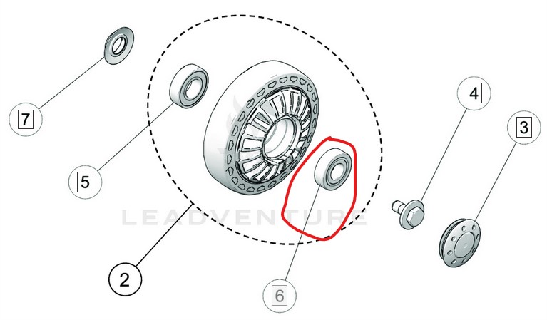 Camso Replacement 6203 Wheel Bearing (1090-00-0007)