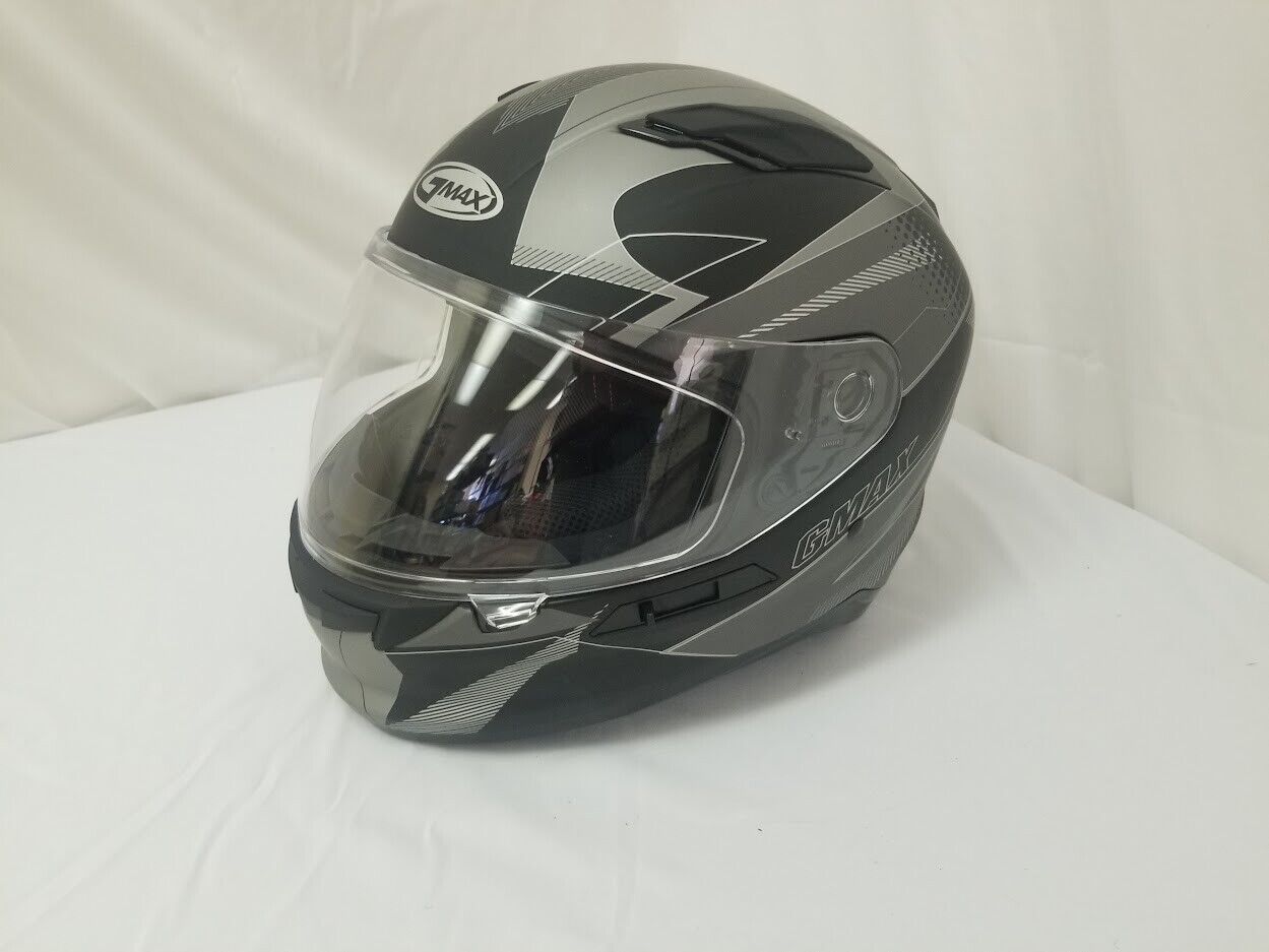 GMAX FF-98 Full-Face Apex Helmet (Matte Black/Dark Silver, Size Large)