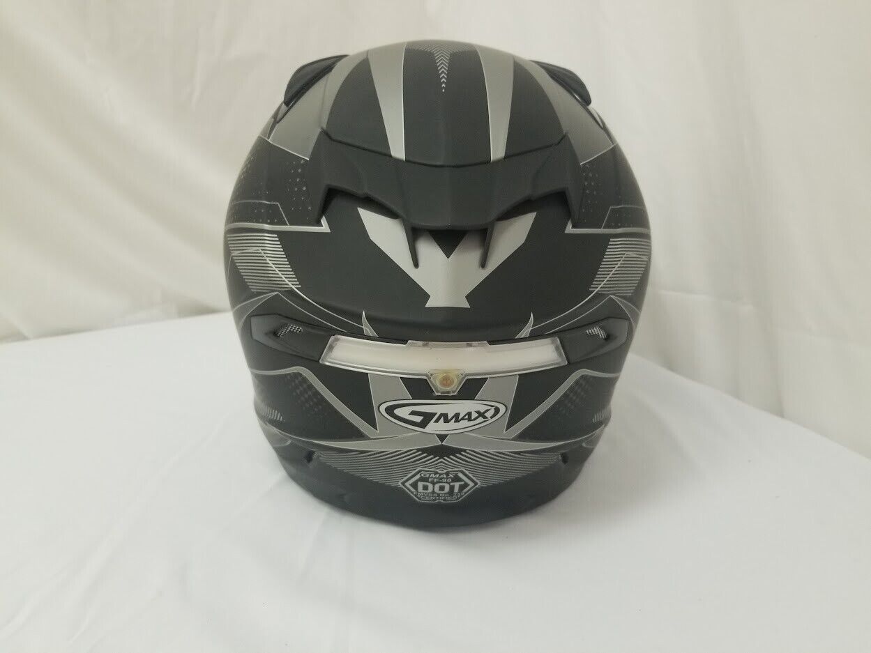 GMAX FF-98 Full-Face Apex Helmet (Matte Black/Dark Silver, Size Large)
