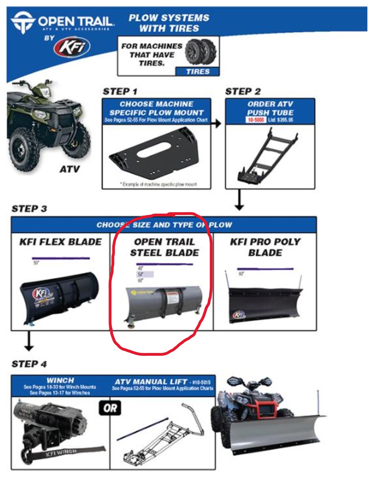 Open Trail Straight Blade 60"