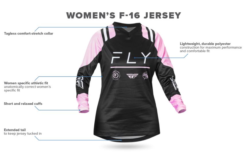 Fly Racing Women's F-16 Motocross & Mountain Bike Jersey - Protective Jersey - Picture 10 of 24