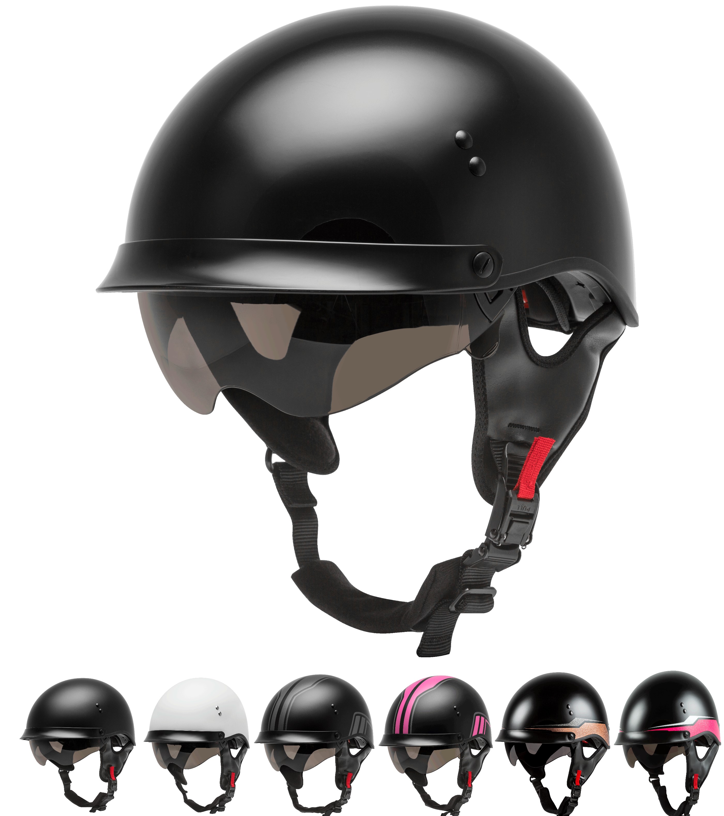 Gmax HH-65 Motorcycle Street Half Helmet
