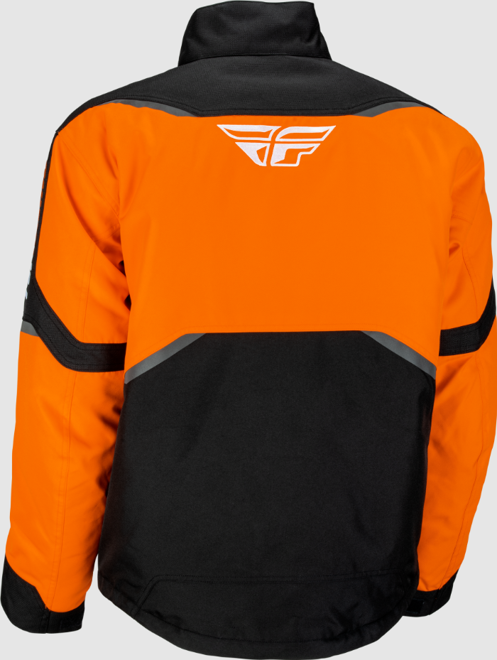 Fly Racing Outpost Jacket - Orange/Black, Small | Snowmobile Ready & Tough