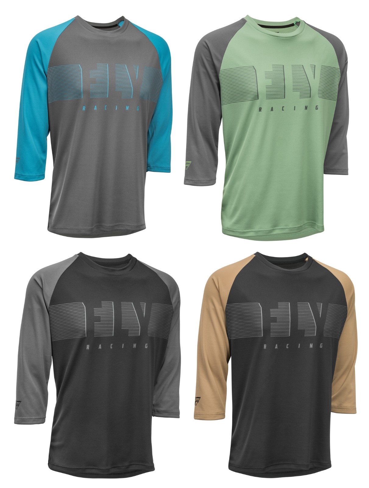 Fly Racing RIPA 3/4 Sleeve MTB/BMX/Cycling Riding Jersey