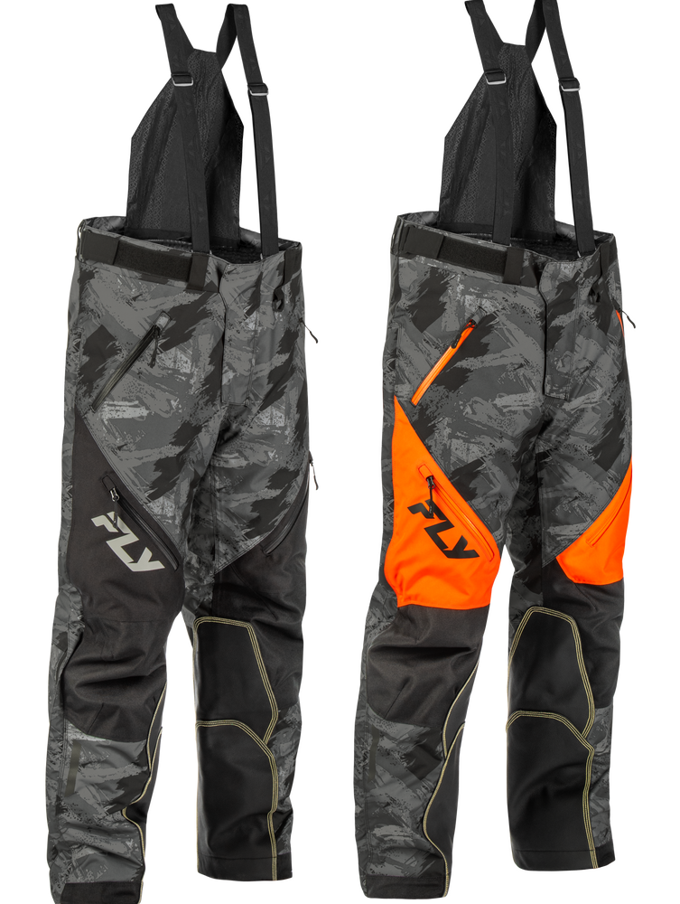 Fly Racing SNX Pro Snow Bike Bibs – Shell with Liner + Leather Heat Panels