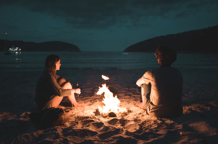 valentines day ideas 2021, bonfire, electric bike