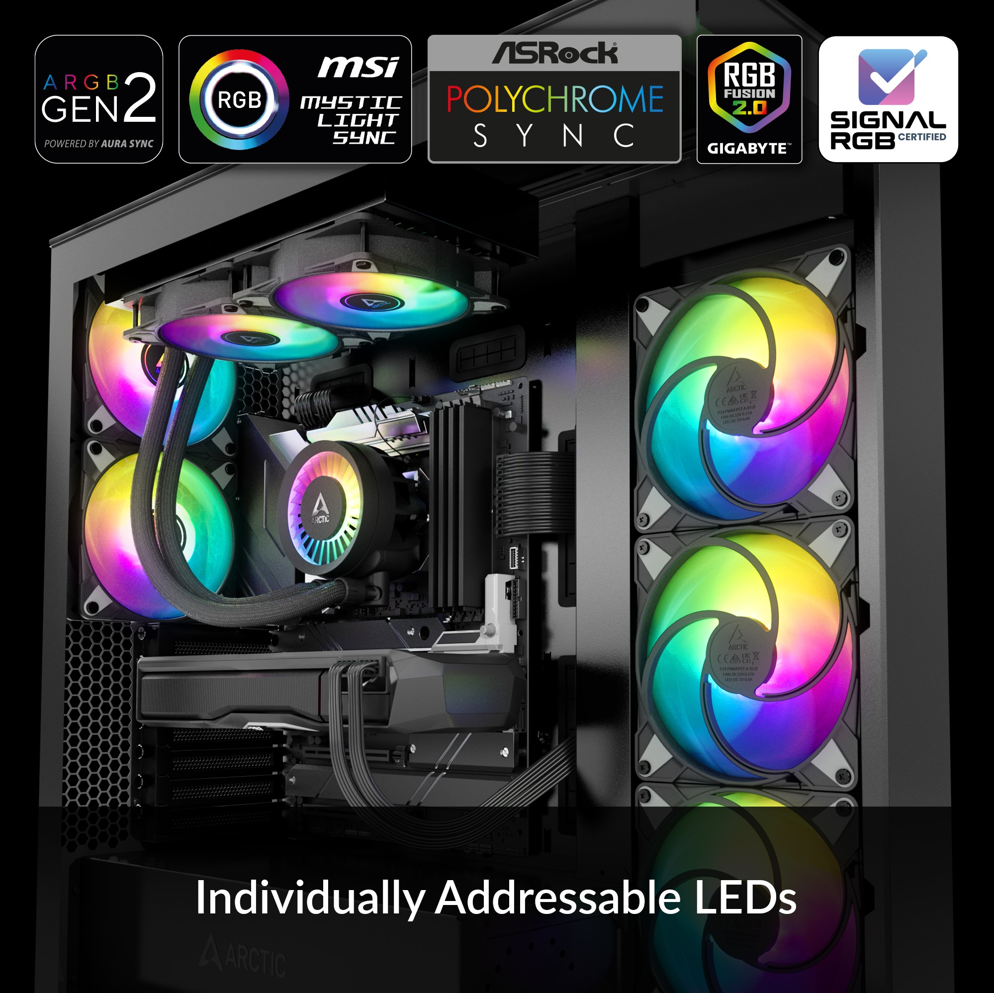 ARCTIC Liquid Freezer III 280 A-RGB Noir PC Refroidisseur d'eau AIO Refroidissement CPU - Photo 2/8