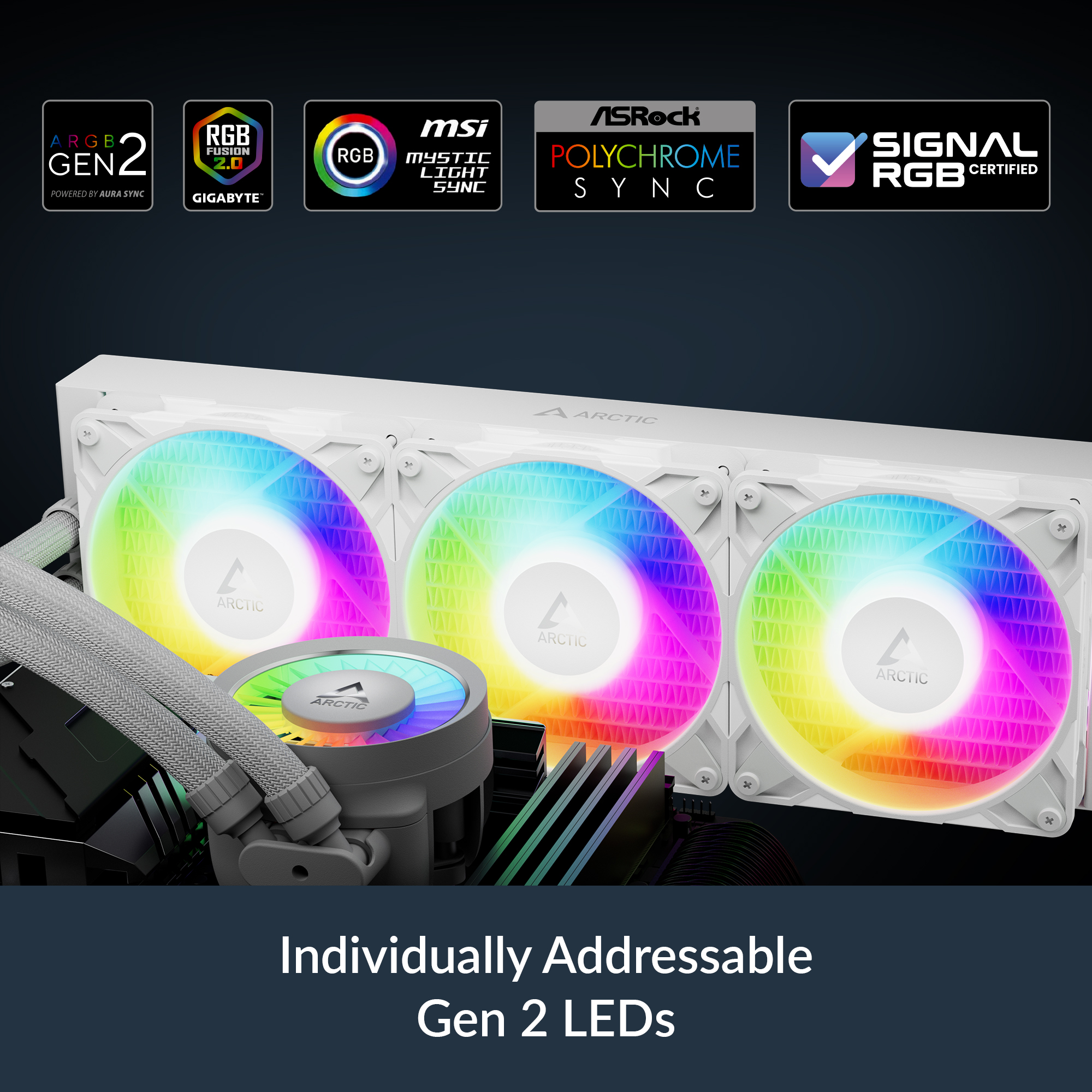 ARCTIC Liquid Freezer III Pro 420 A-RGB white PC Water Cooler Cooling CPU - Afbeelding 9 van 9